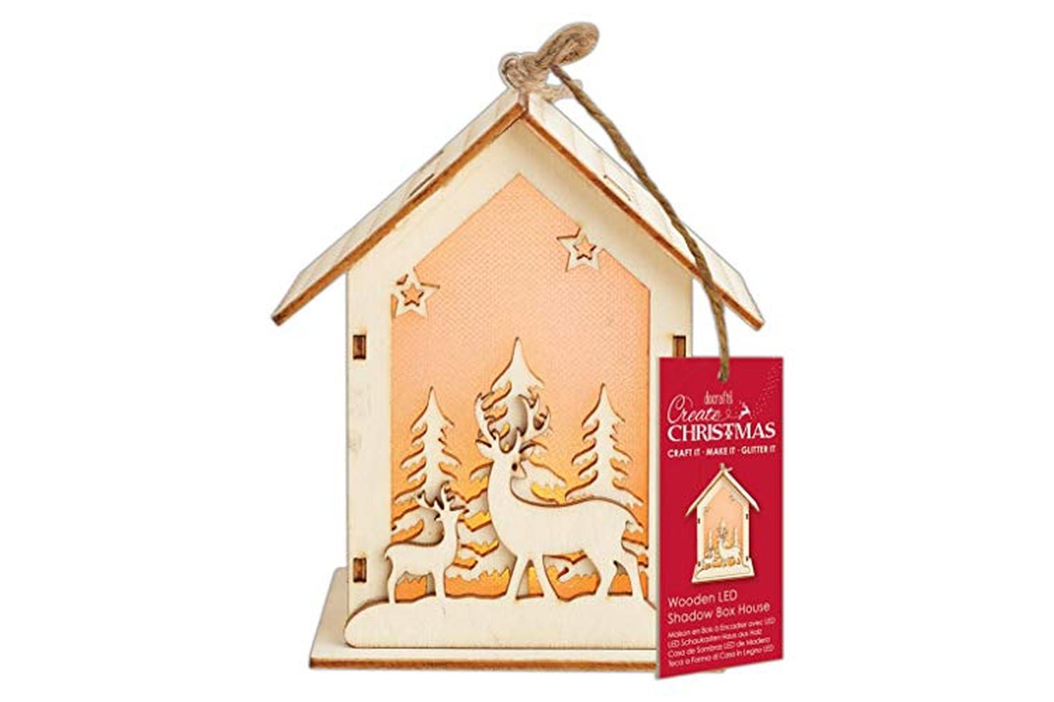 Papermania Pma 174953 - Wooden Led Shadow Box House - Create-2