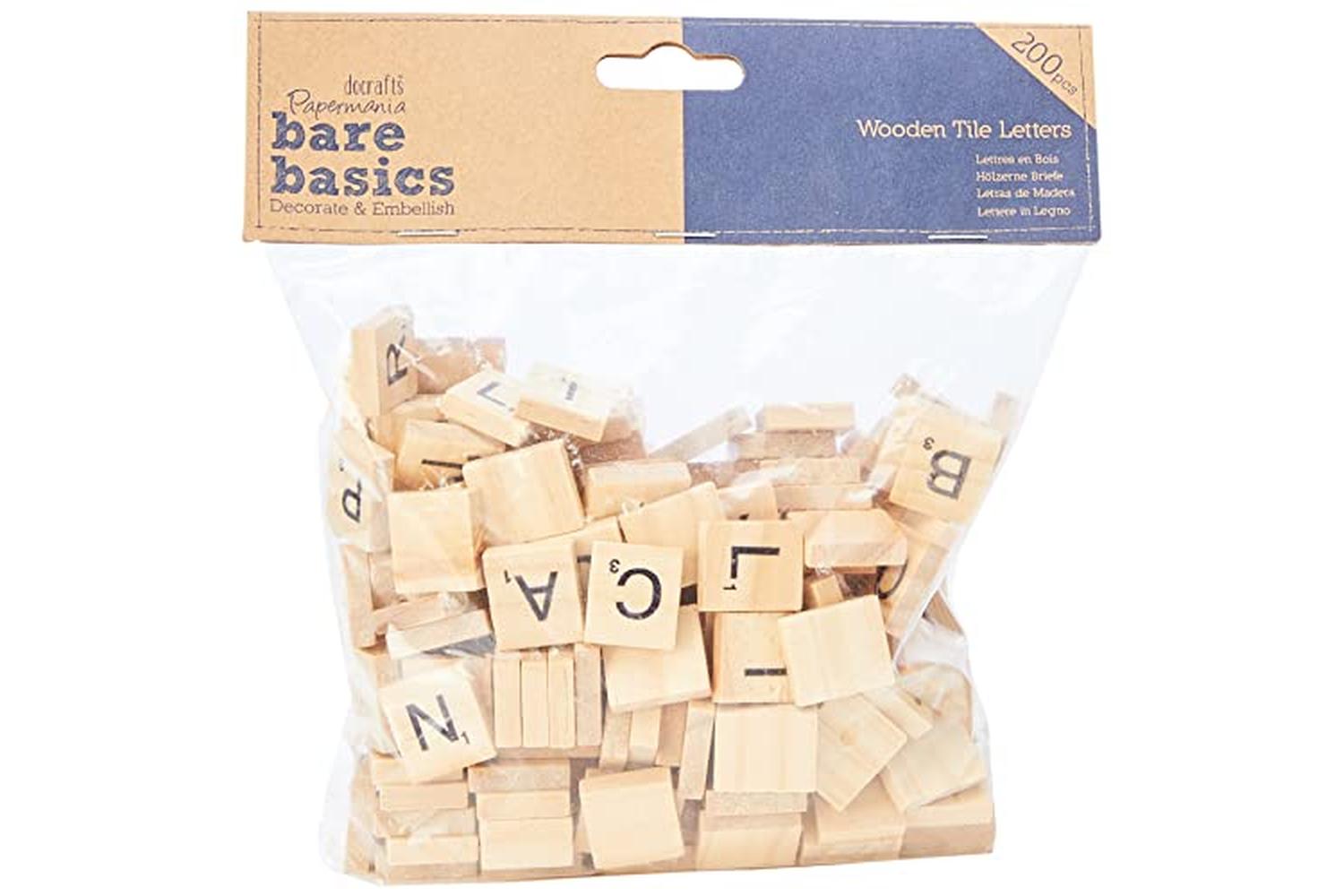 Papermania Pma 174624 - Wooden Tile Letters (200pcs)-2