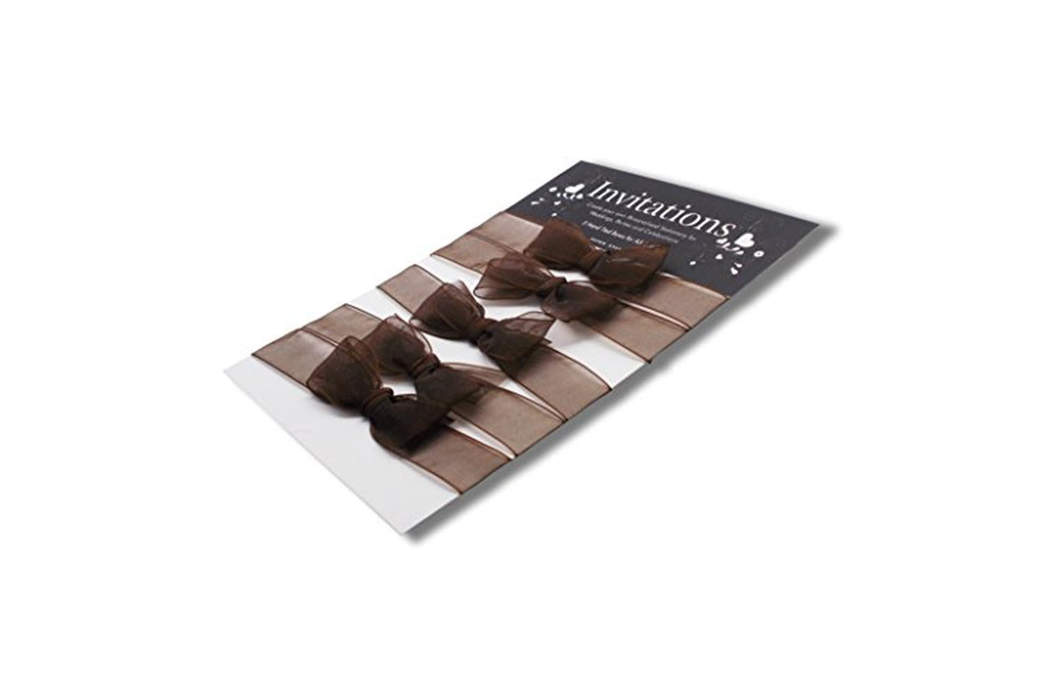 Paperstate In3204 - Inv. 5 Hand Tied Ribbons Organza Chocola-2