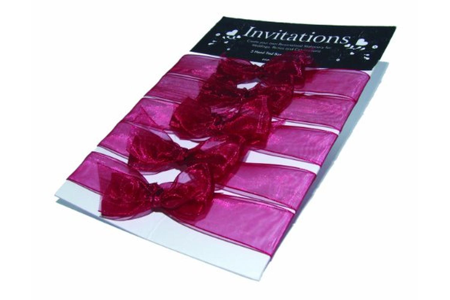 Paperstate In3203 - Inv. 5 Hand Tied Ribbons Organza Ruby-2