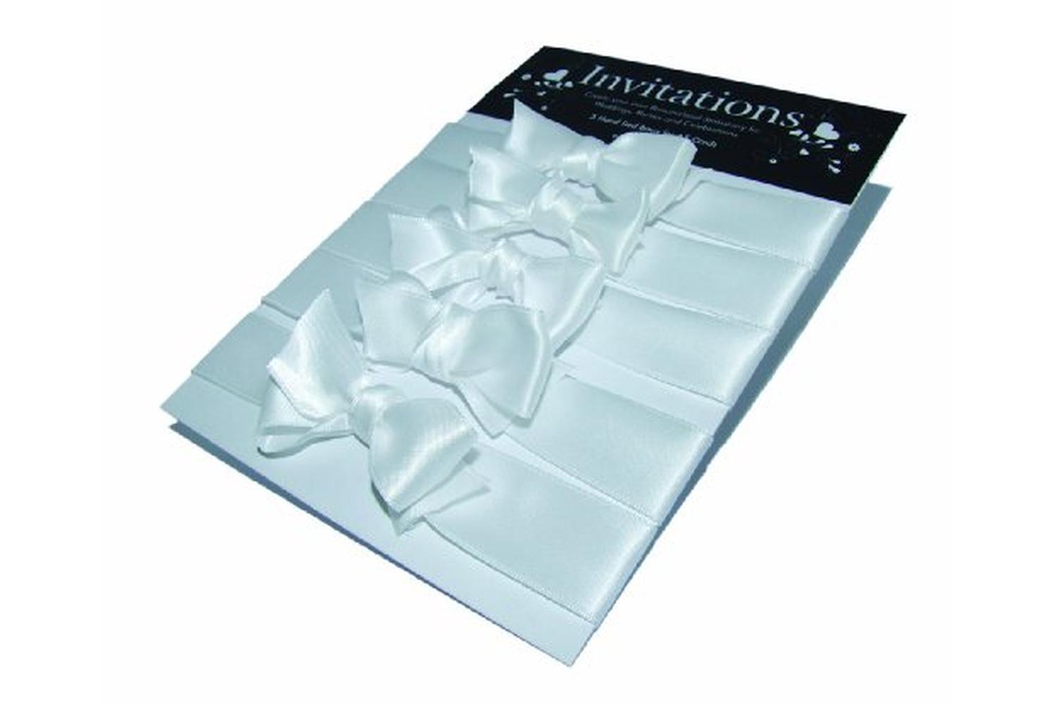 Paperstate In3301 - Inv. 5 Hand Tied Ribbons Satin White-2