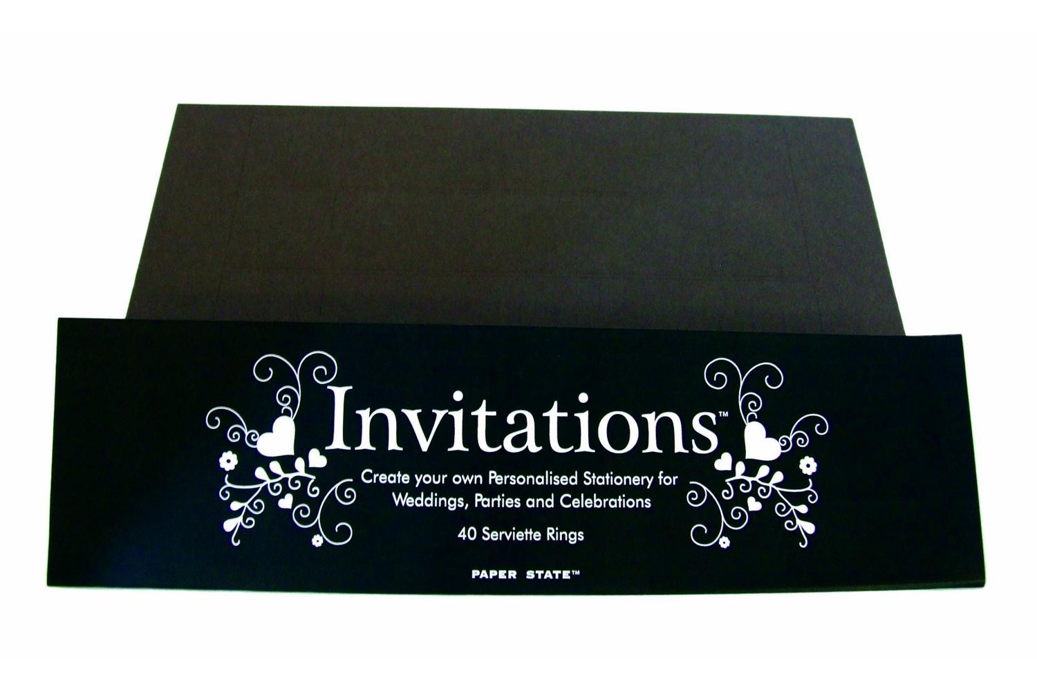 Paperstate In0706 - Invitation 40 Serviette Rings Chocolate