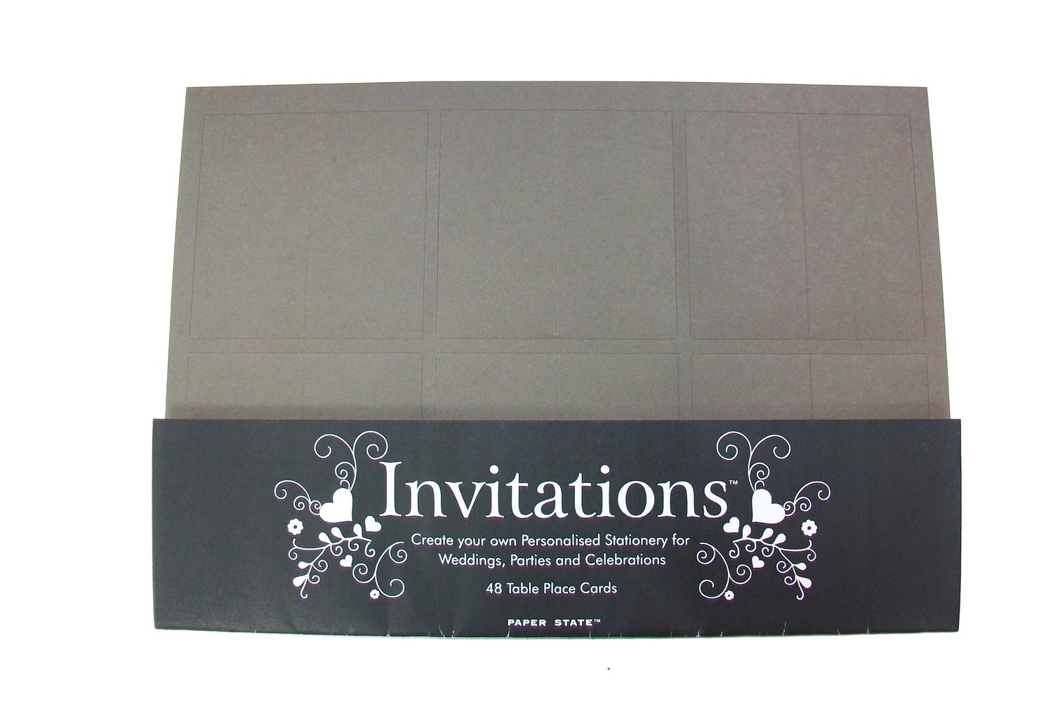 Paperstate In0806 - Invitation 48 Place Cards Chocolate