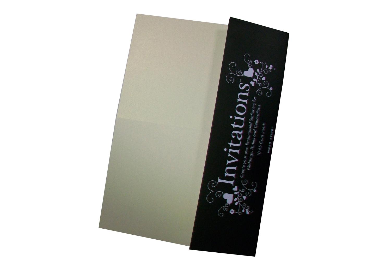 Paperstate In1113 - Invitation A5 Insert Pearl Champagne 10$