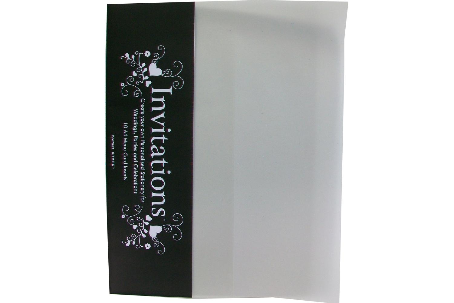 Paperstate In1207 - Invitation Menu Insert Trans White 10$