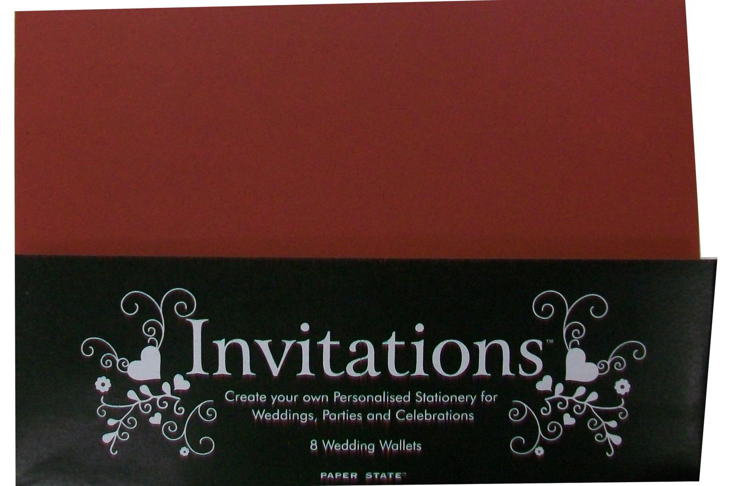 Paperstate In2105 - Invitations 8 Wallets Ruby