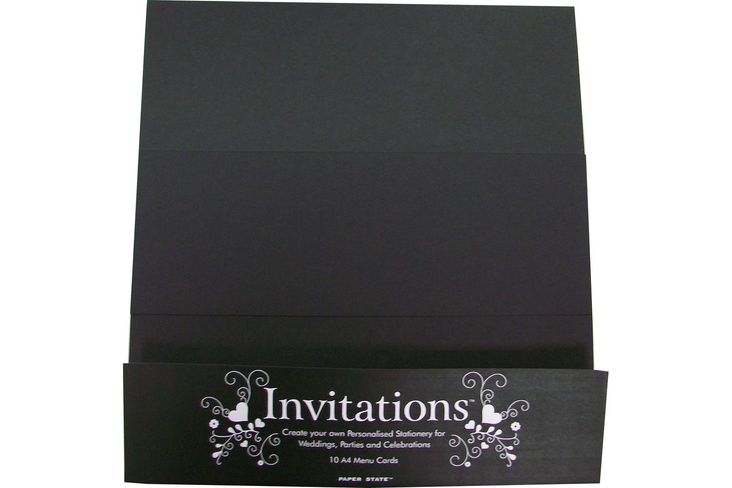 Paperstate In0407 - Invitations Menu Card Black 10$