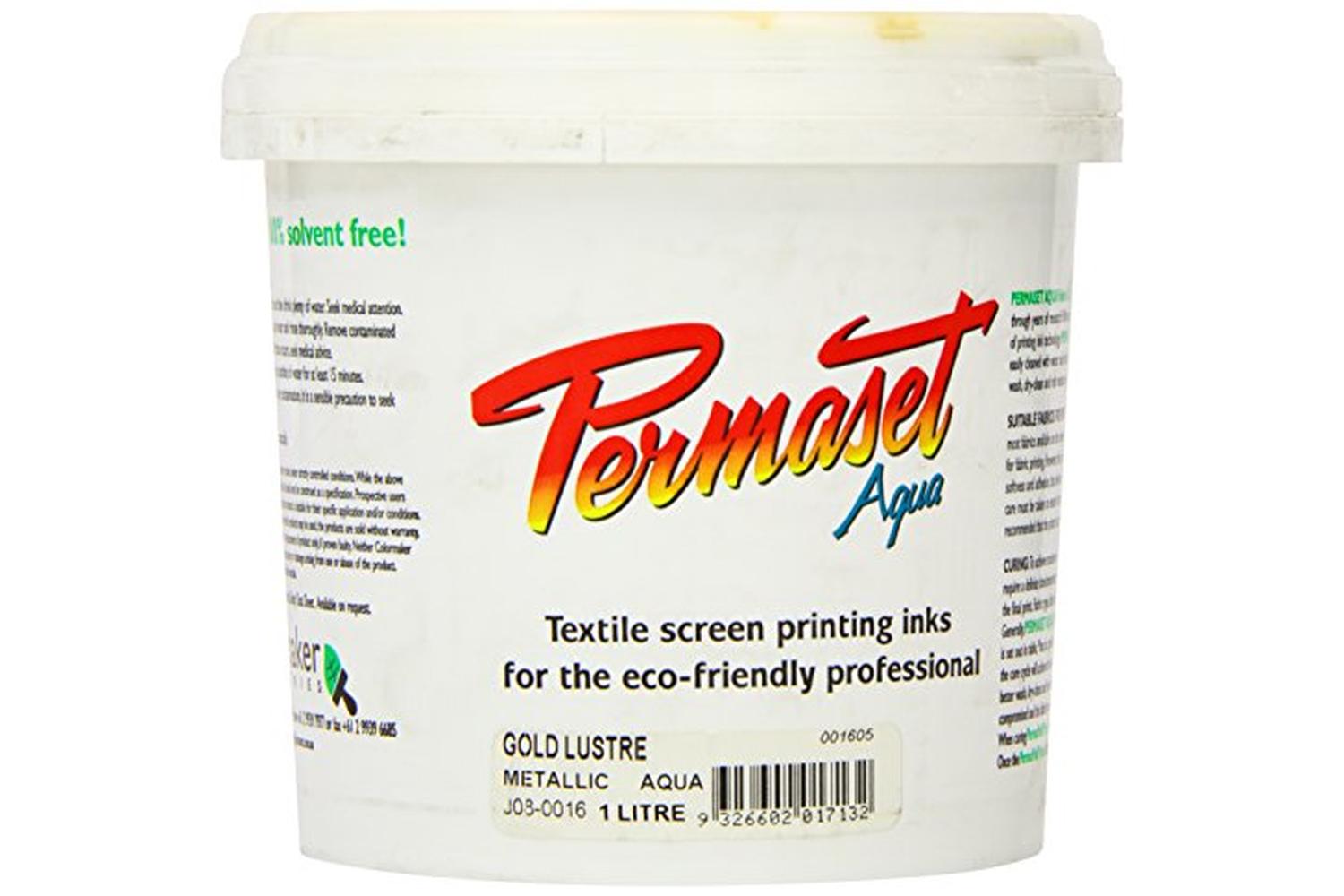 Permaset Sr001605 - Aqua Metallic 1 Litre Gold Lustre-2