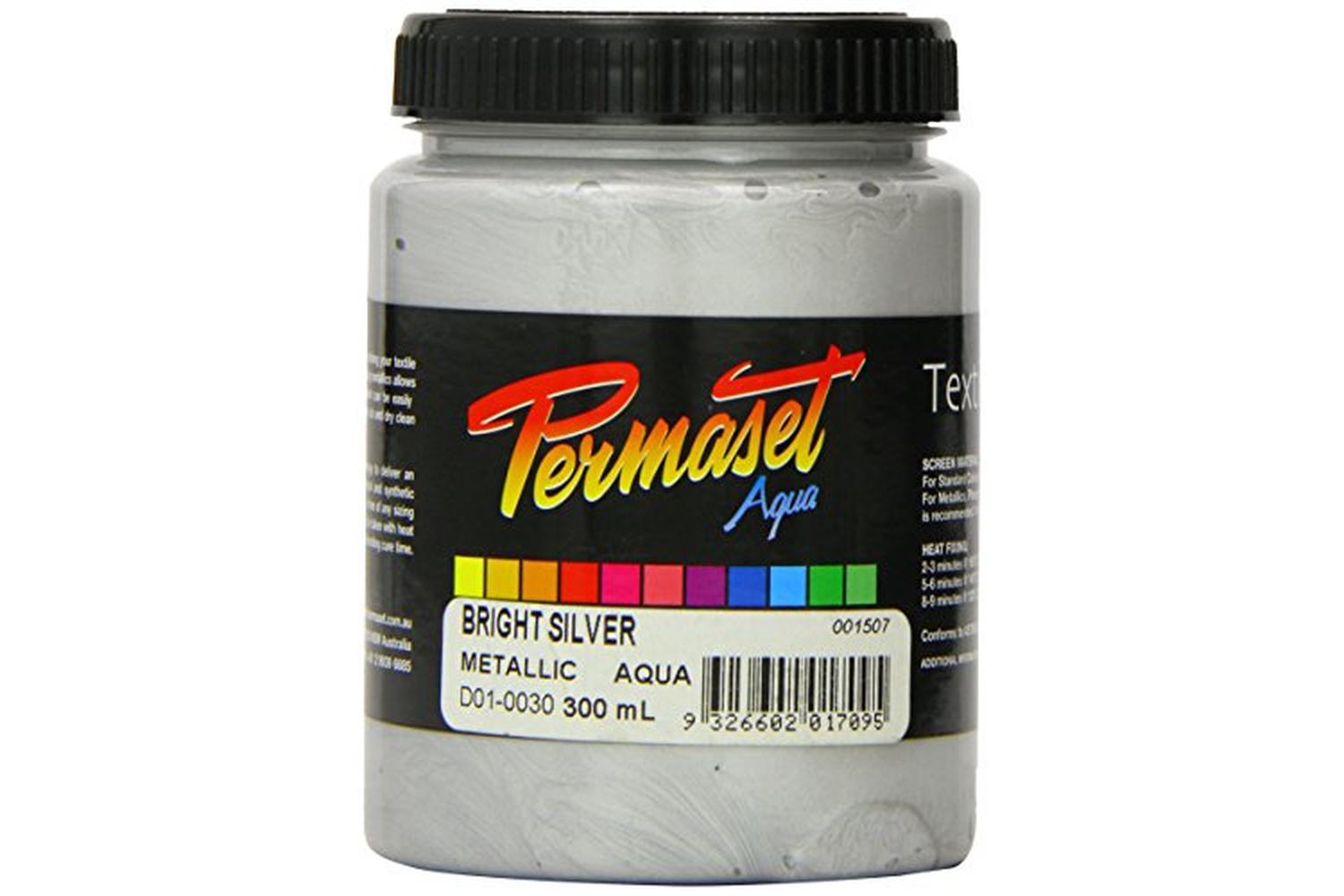 Permaset Sr001507 - Aqua Metallic 300ml Bright Silver-2