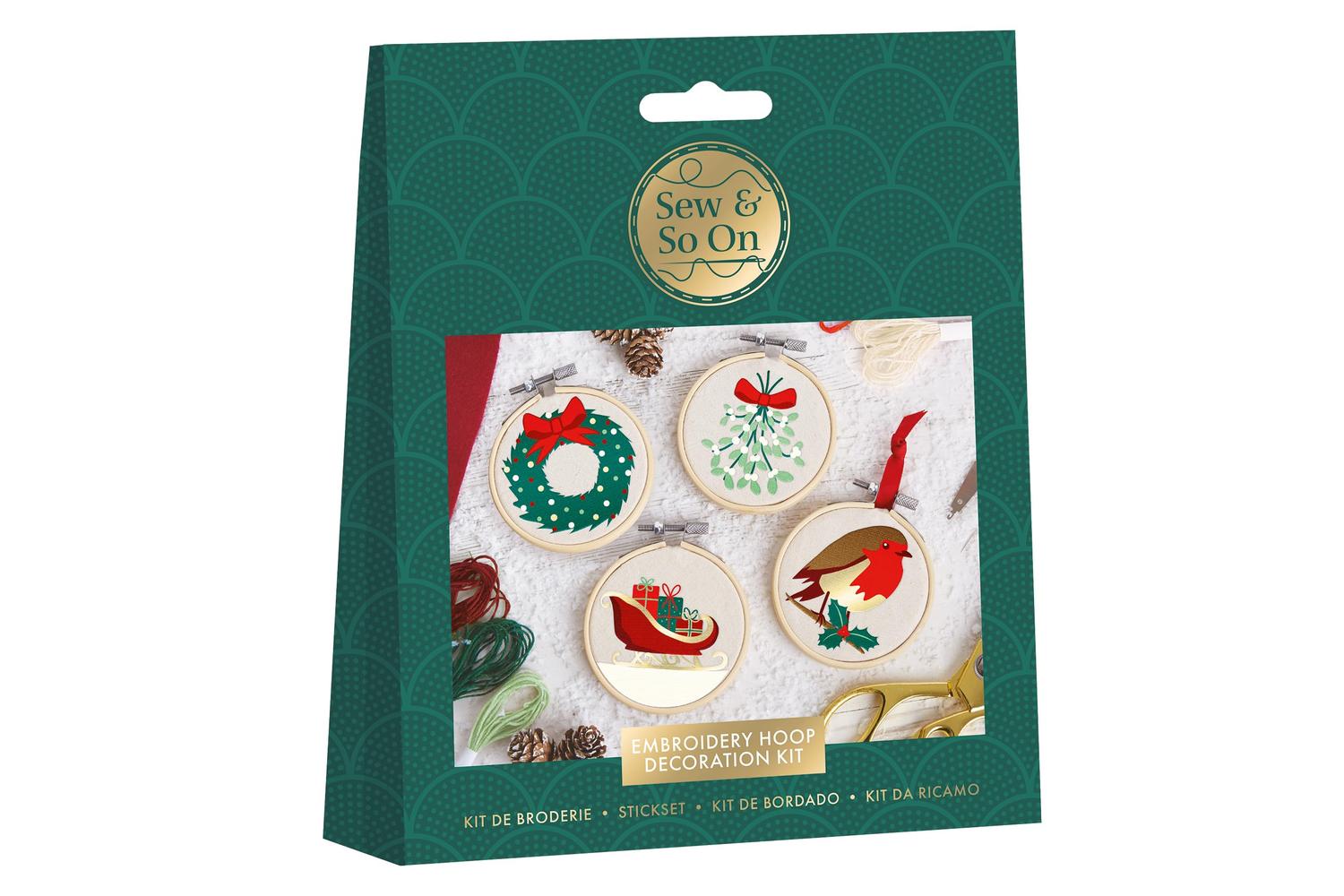 Sew & So On Sew 106019 - Embroidery Hoop Decorations - Merry