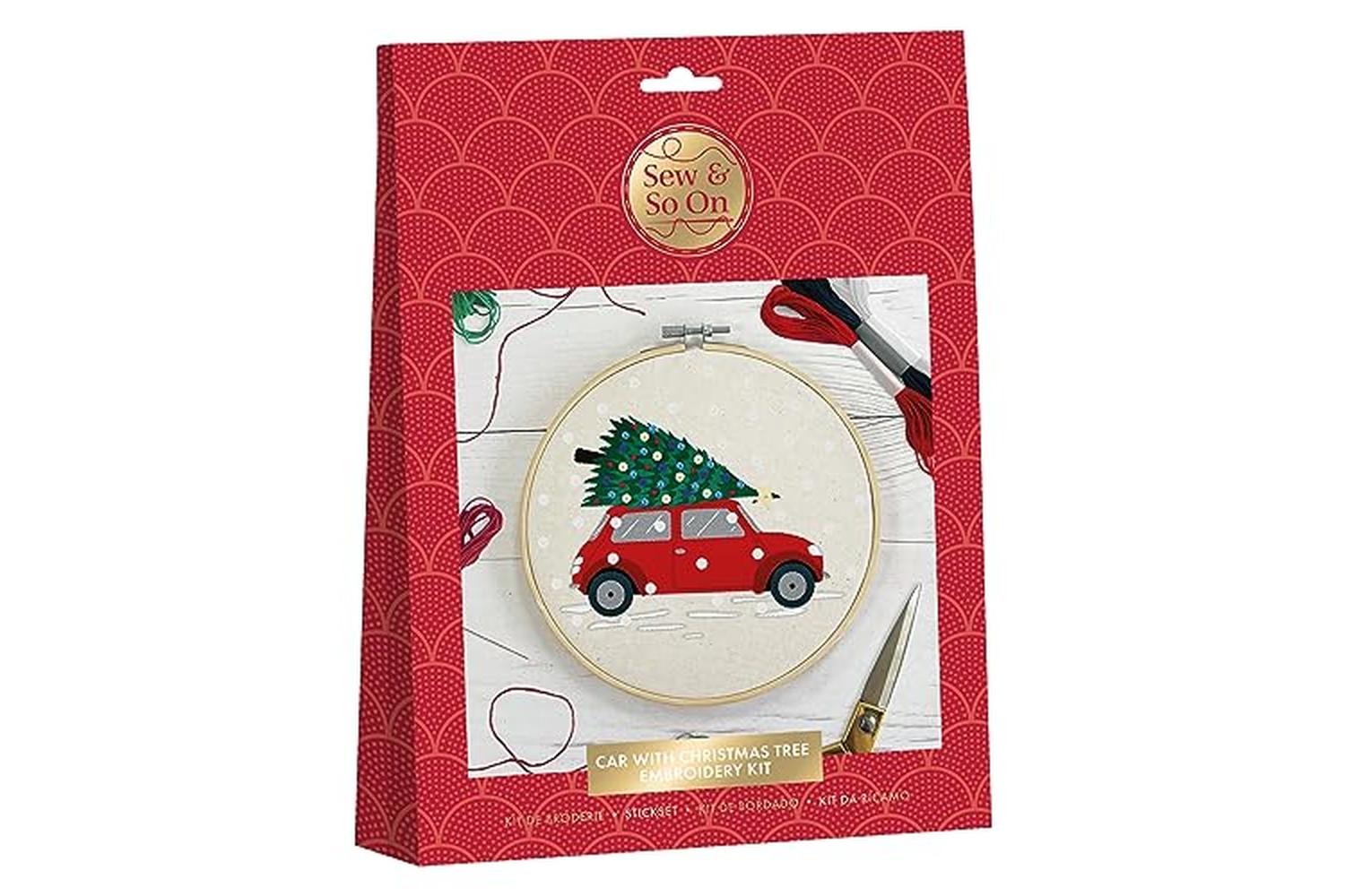 Sew & So On Sew 106014 - Embroidery Kit - Car With Christmas-2