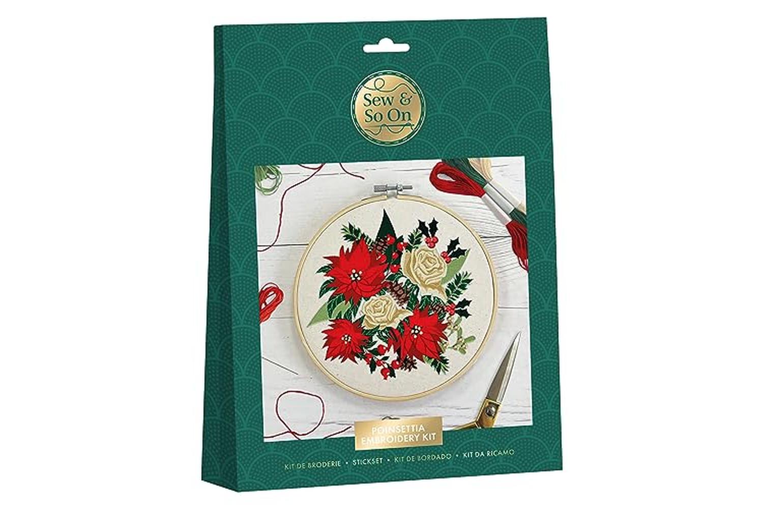 Sew & So On Sew 106017 - Embroidery Kit - Poinsettias-2