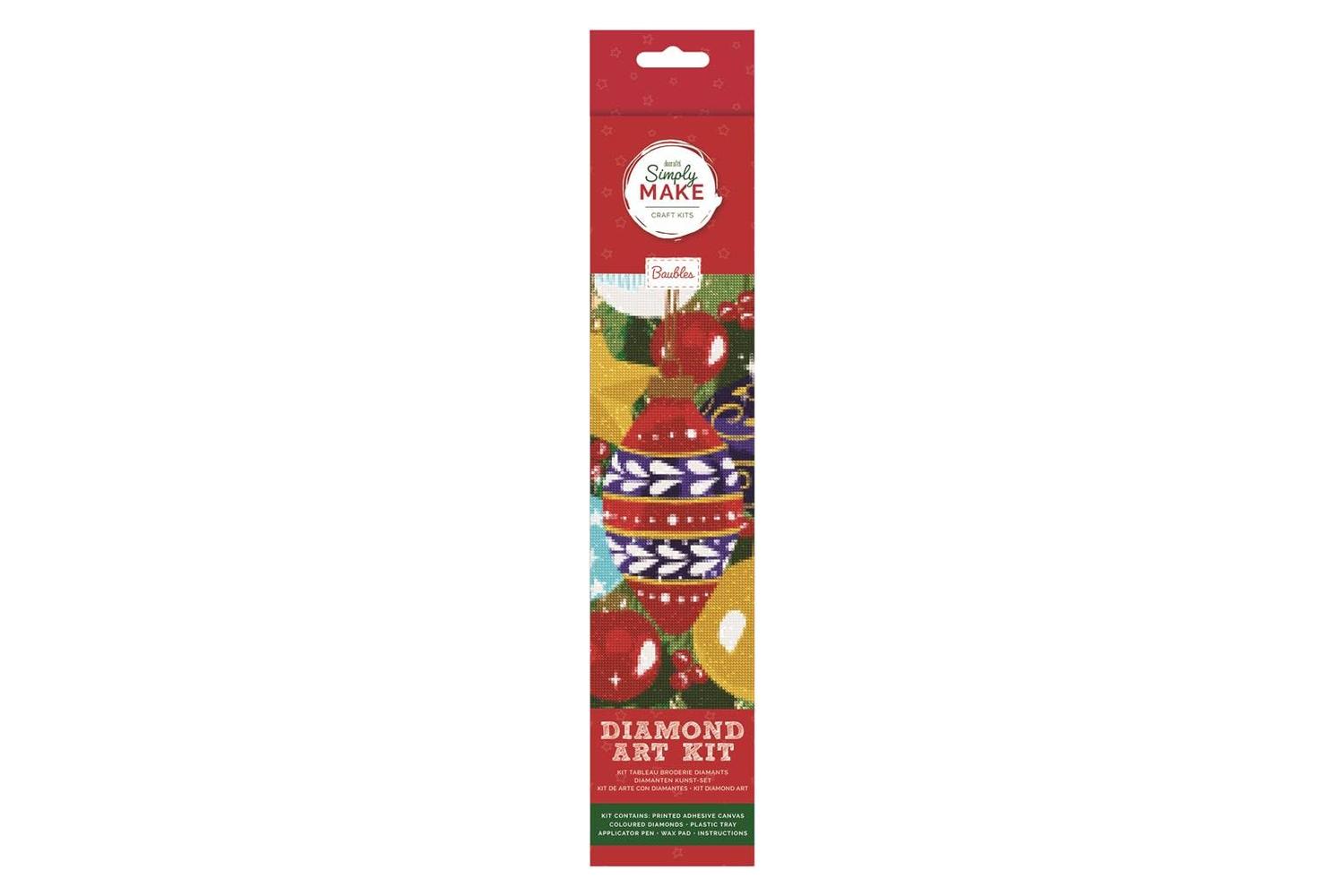 Simply Make Dsm 105141 - Christmas Diamond Art Kit - Baubles