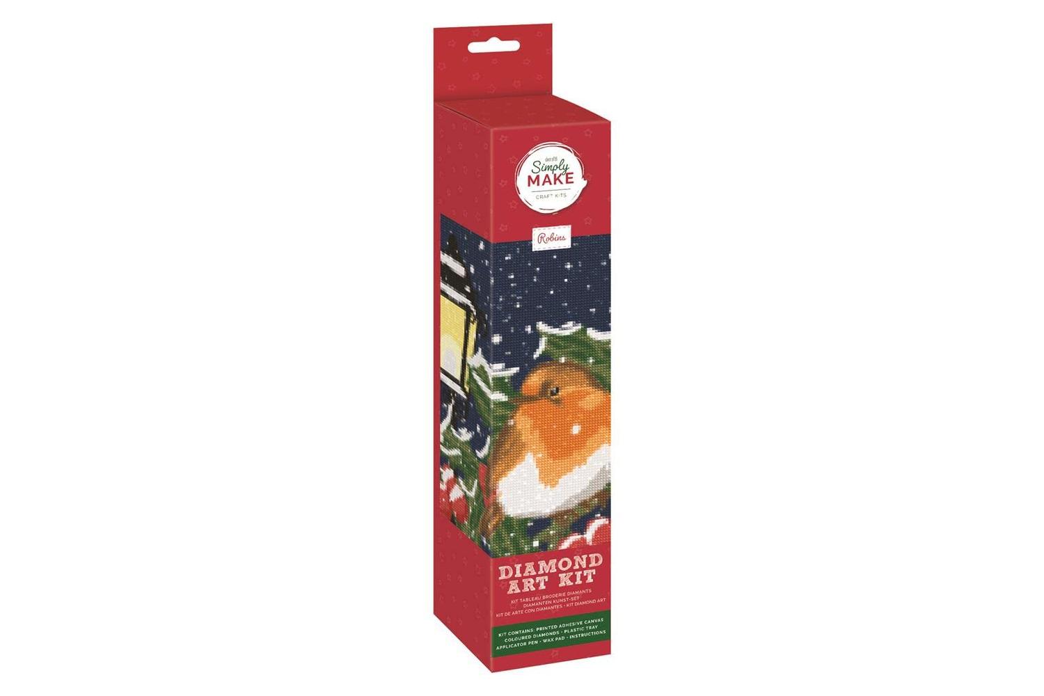 Simply Make Dsm 105142 - Christmas Diamond Art Kit - Robins