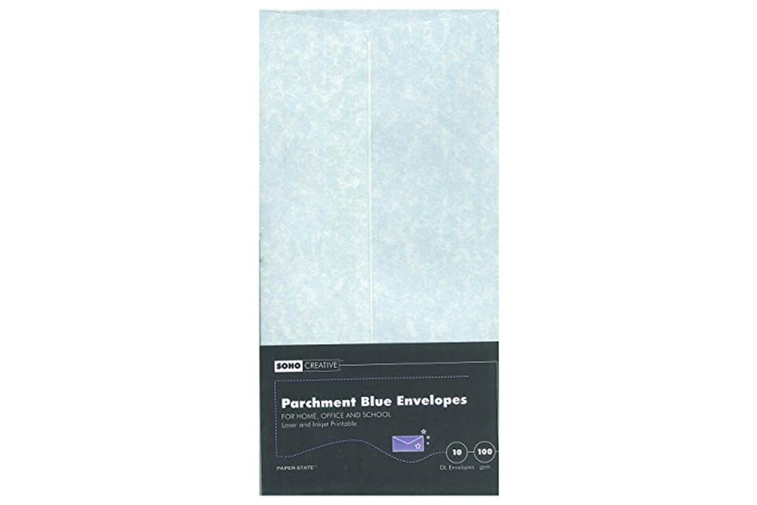Soho Creative We0047 - Blue Parchment Envelope Dl 100gsm Pk-2