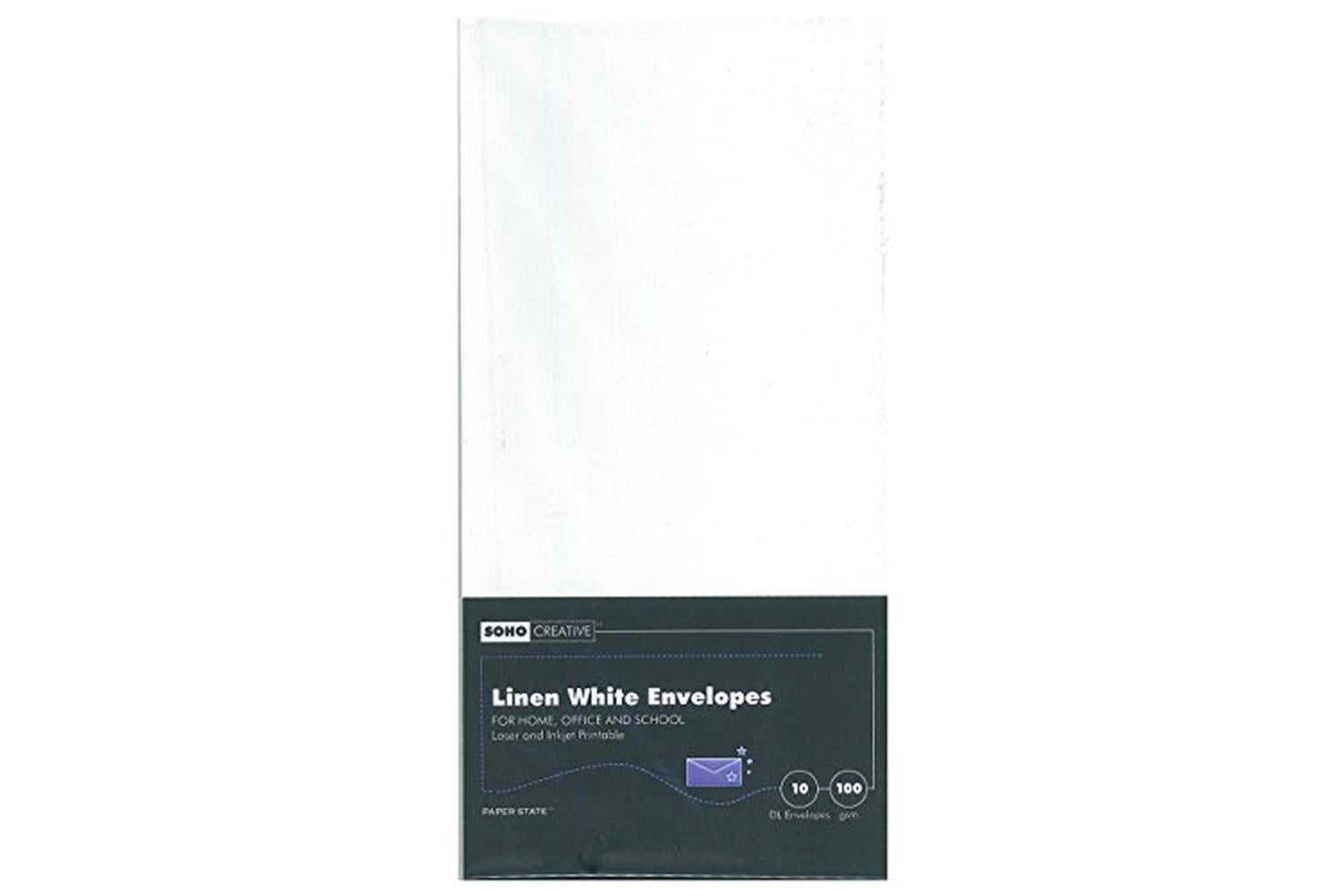 Soho Creative We0056 - White Envelope Dl 100gsm Pk10-2