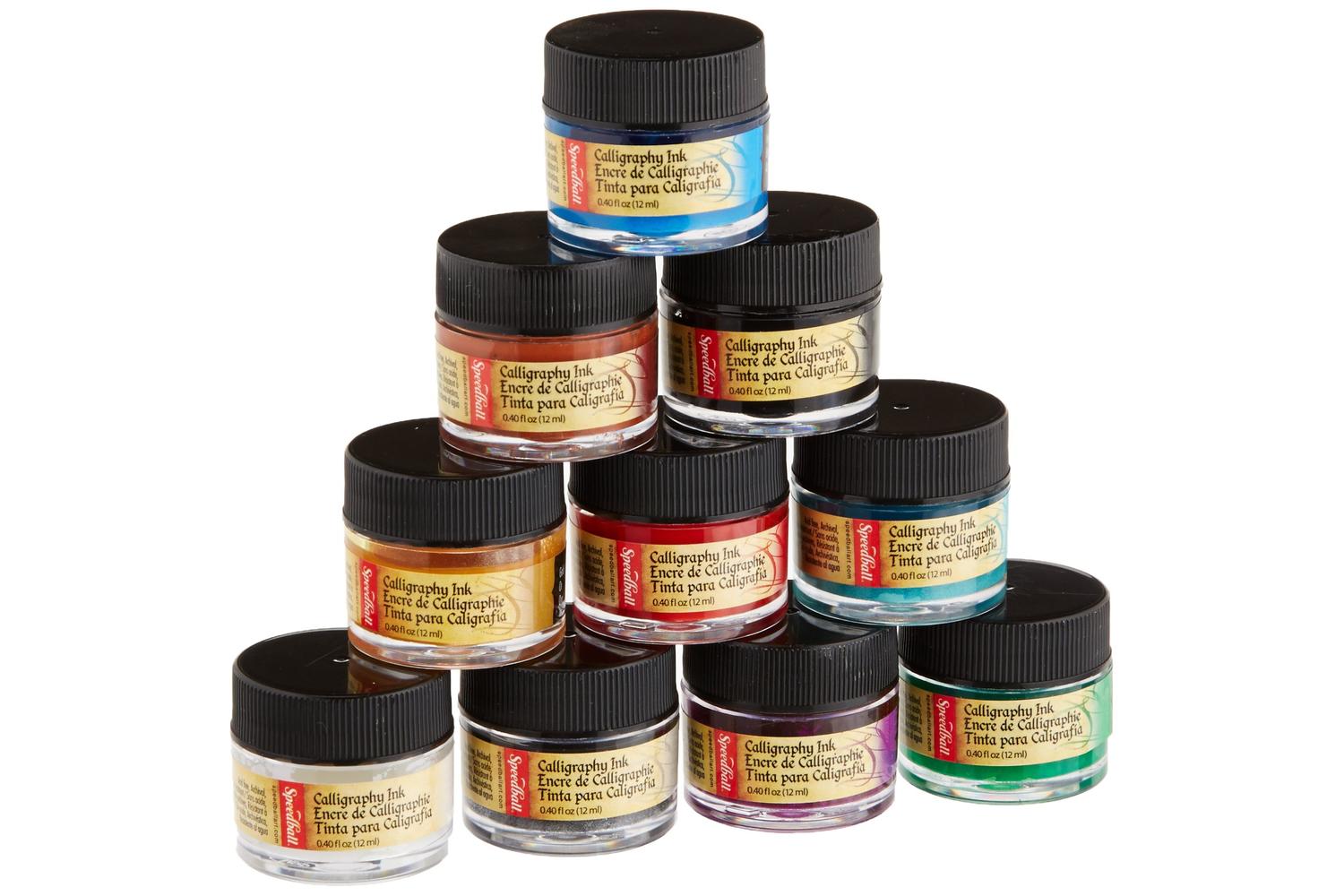 Speedball Sb003132 - 10 Colour Pigmented Acrylic Ink Set
