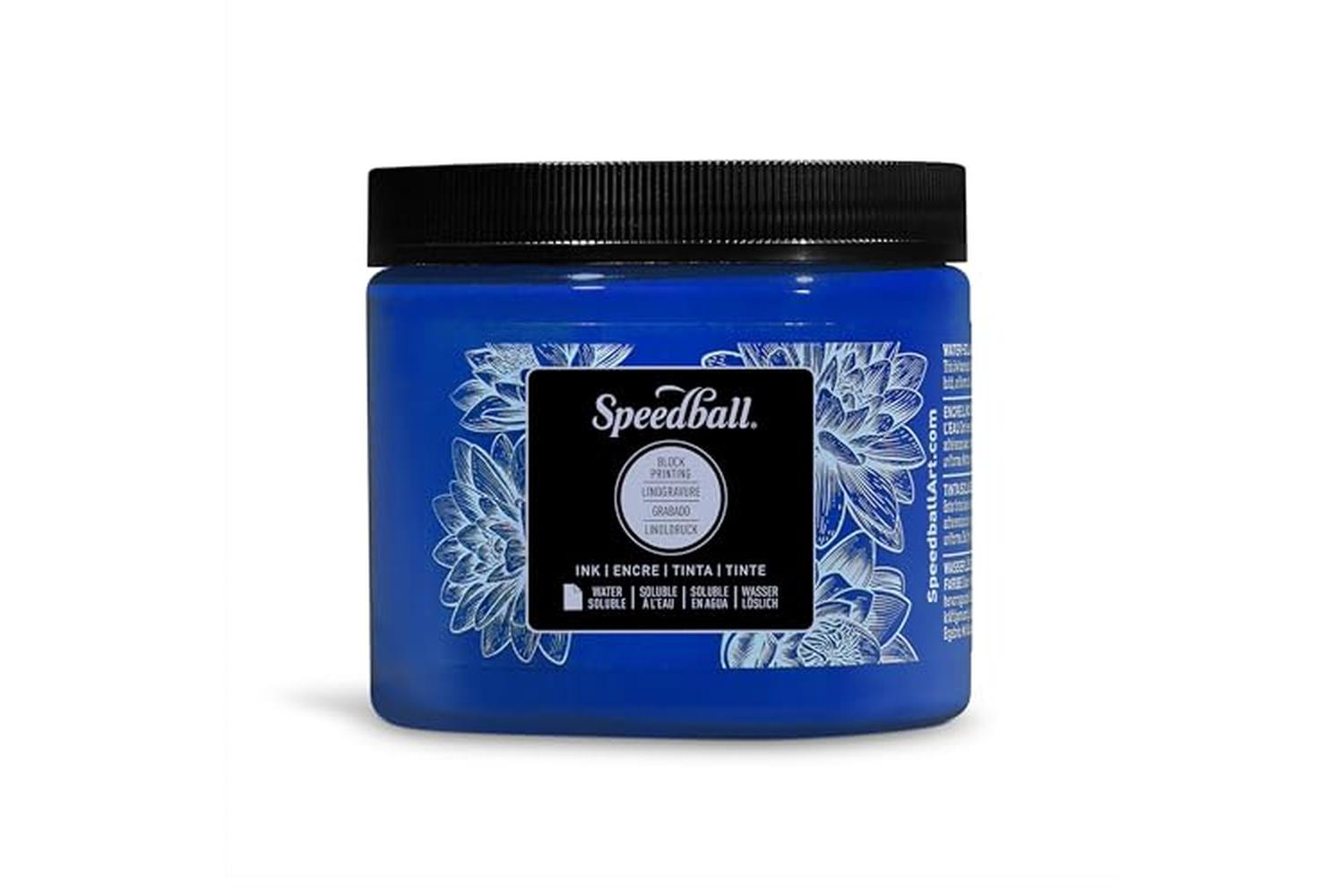 Speedball Sb003702 - 16 Oz. Water-soluble Block Ink Blue-2