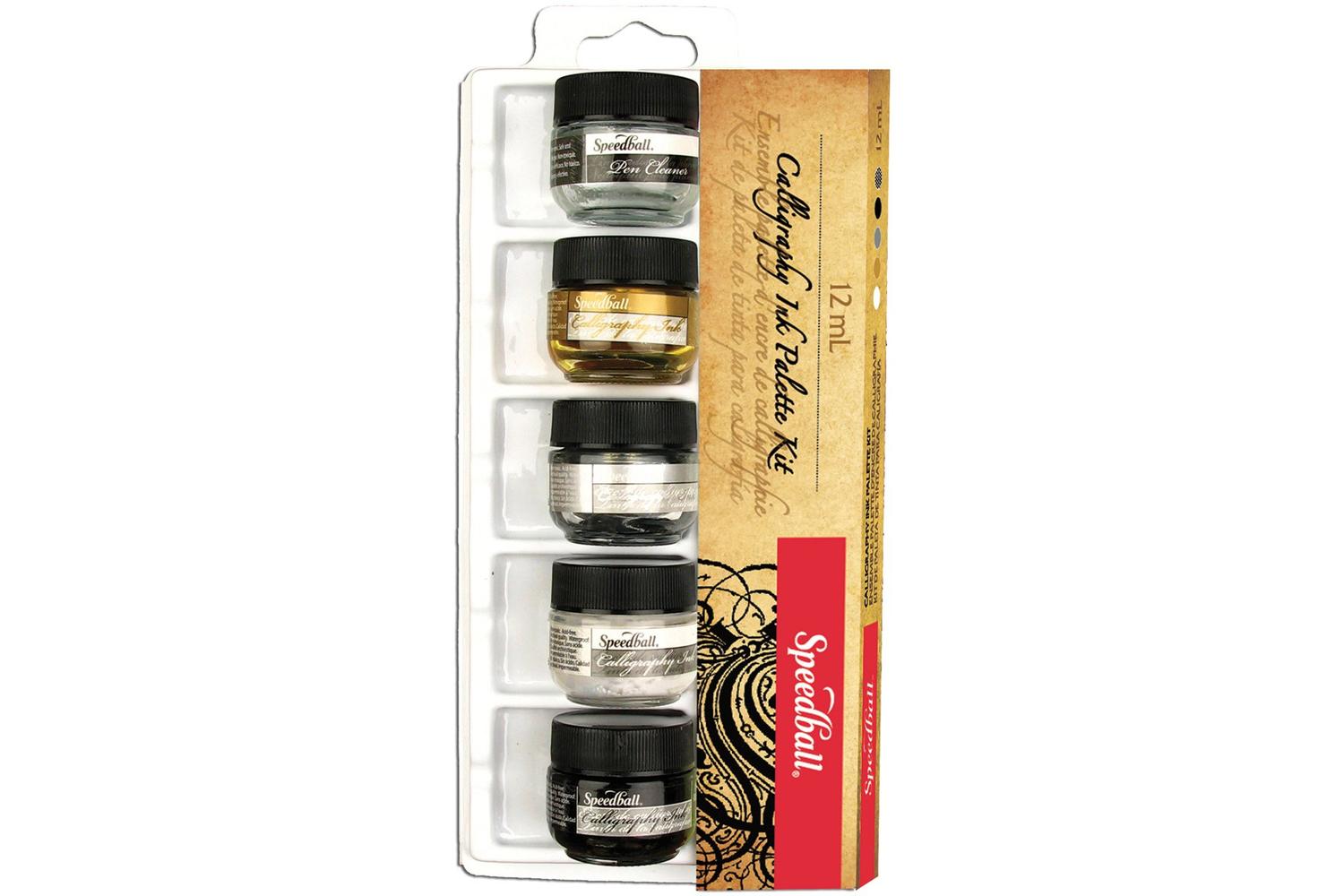 Speedball Sb003133 - 5 Colour Pigmented Acrylic Ink Set