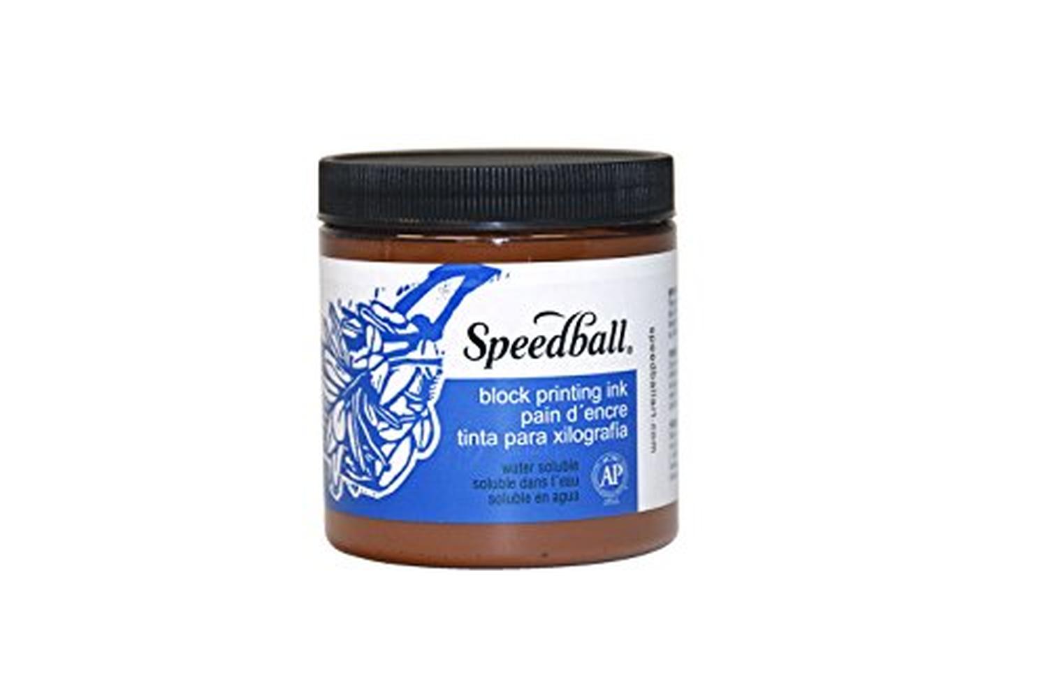 Speedball Sb003806 - 8 Oz. Water-soluble Block Ink Brown-2