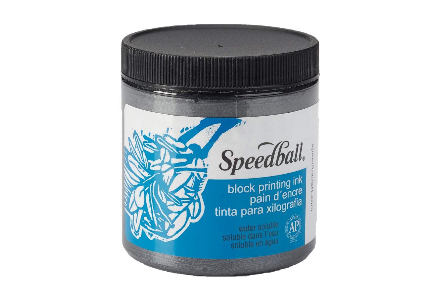 Speedball Sb003815 - 8 Oz. Water-soluble Block Ink Pewter