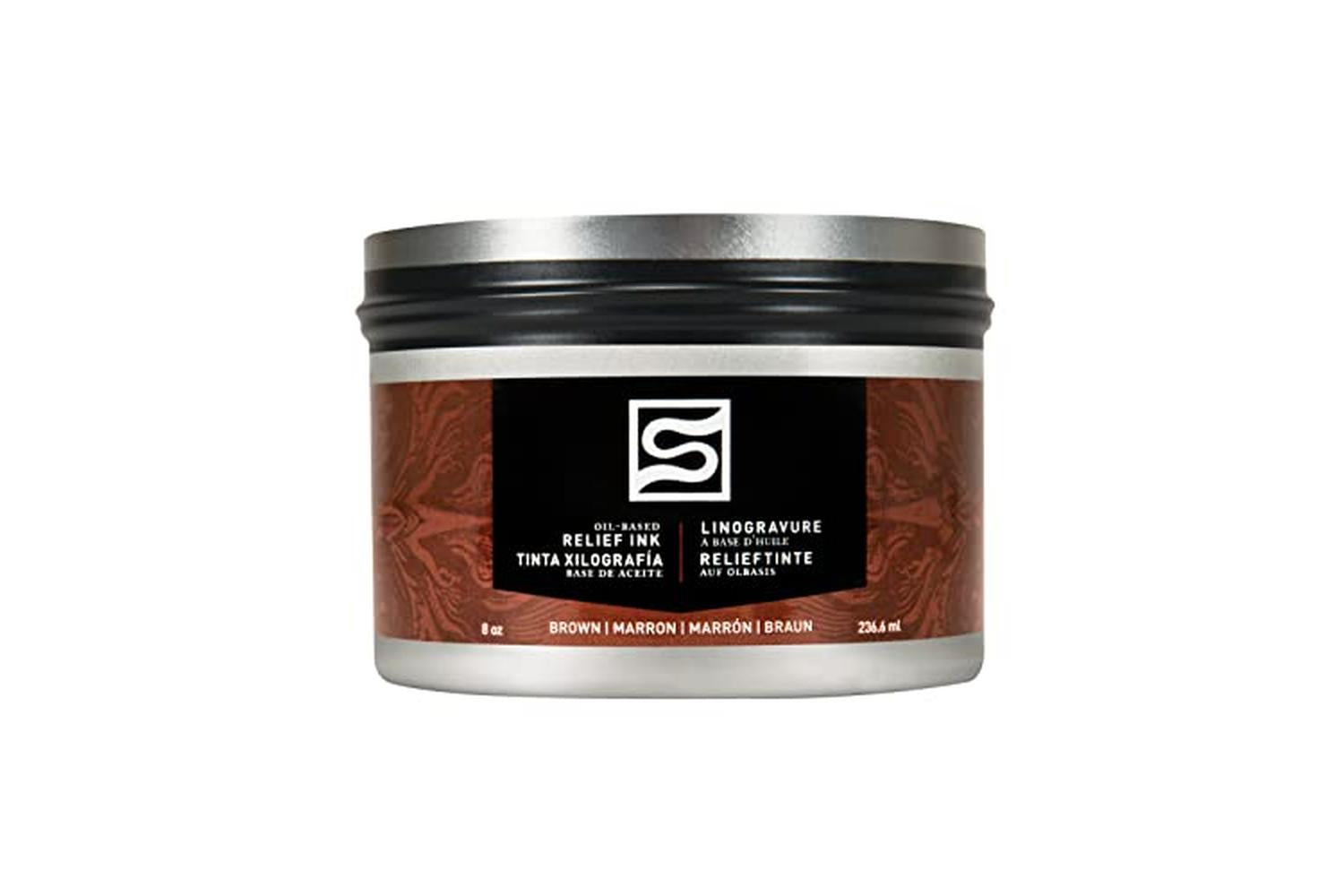 Speedball Sb003916 - 8oz Oil Relief Ink - Brown-2