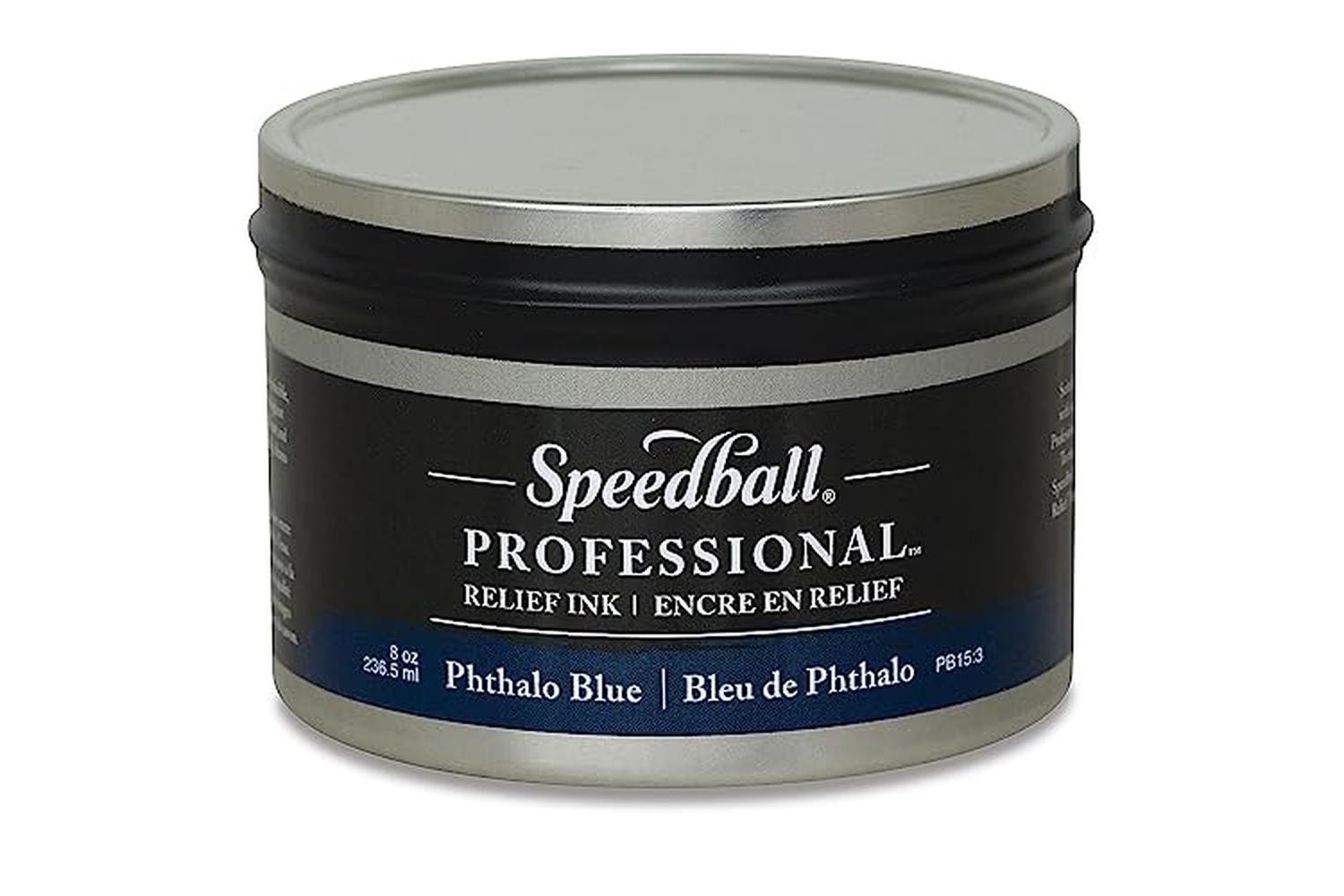 Speedball Sb003942 - 8oz Professional Relief Ink Phthalo Blu-2