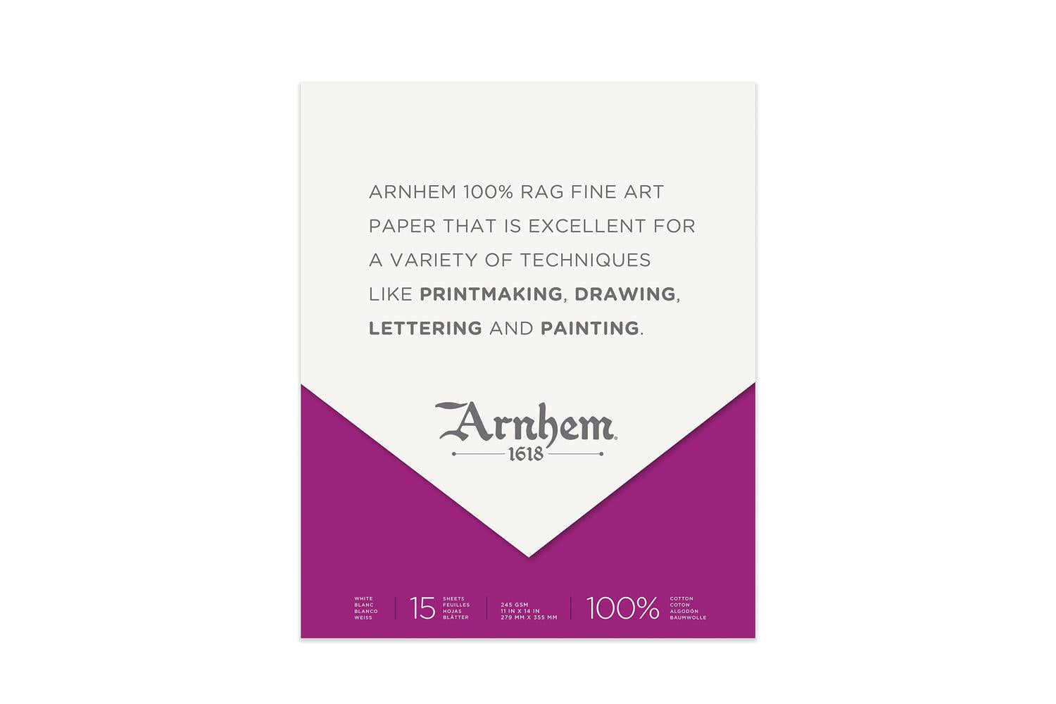 Speedball Sb007092 - Arnhem 1618 Paper Pad - 11in X14in - 15
