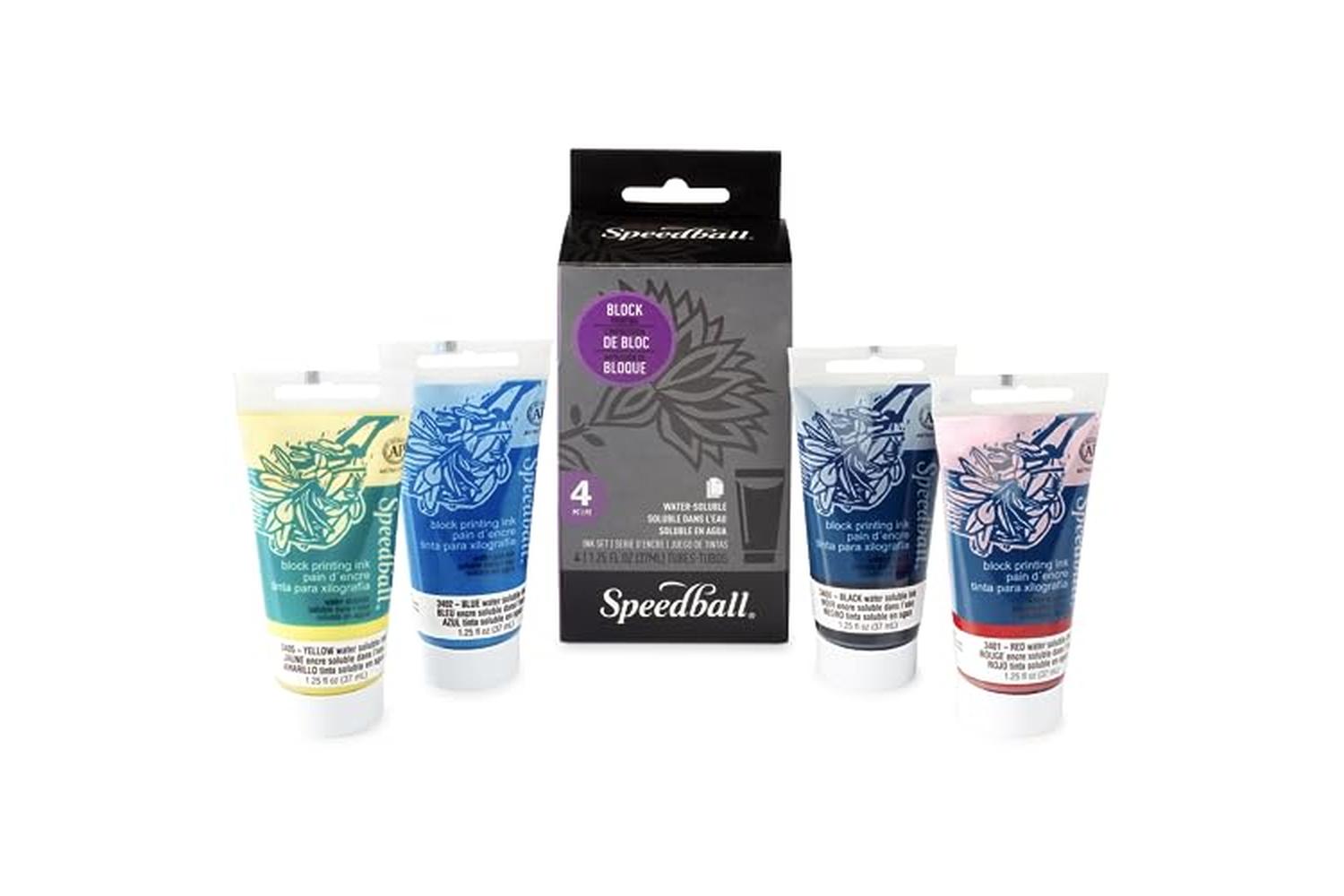 Speedball Sb003477 - Basic Block Printing 4 Ink Set (37cc Tu-2