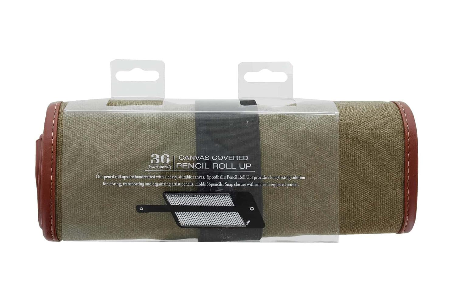 Speedball Sb353360 - Canvas Pencil Roll-up - Olive