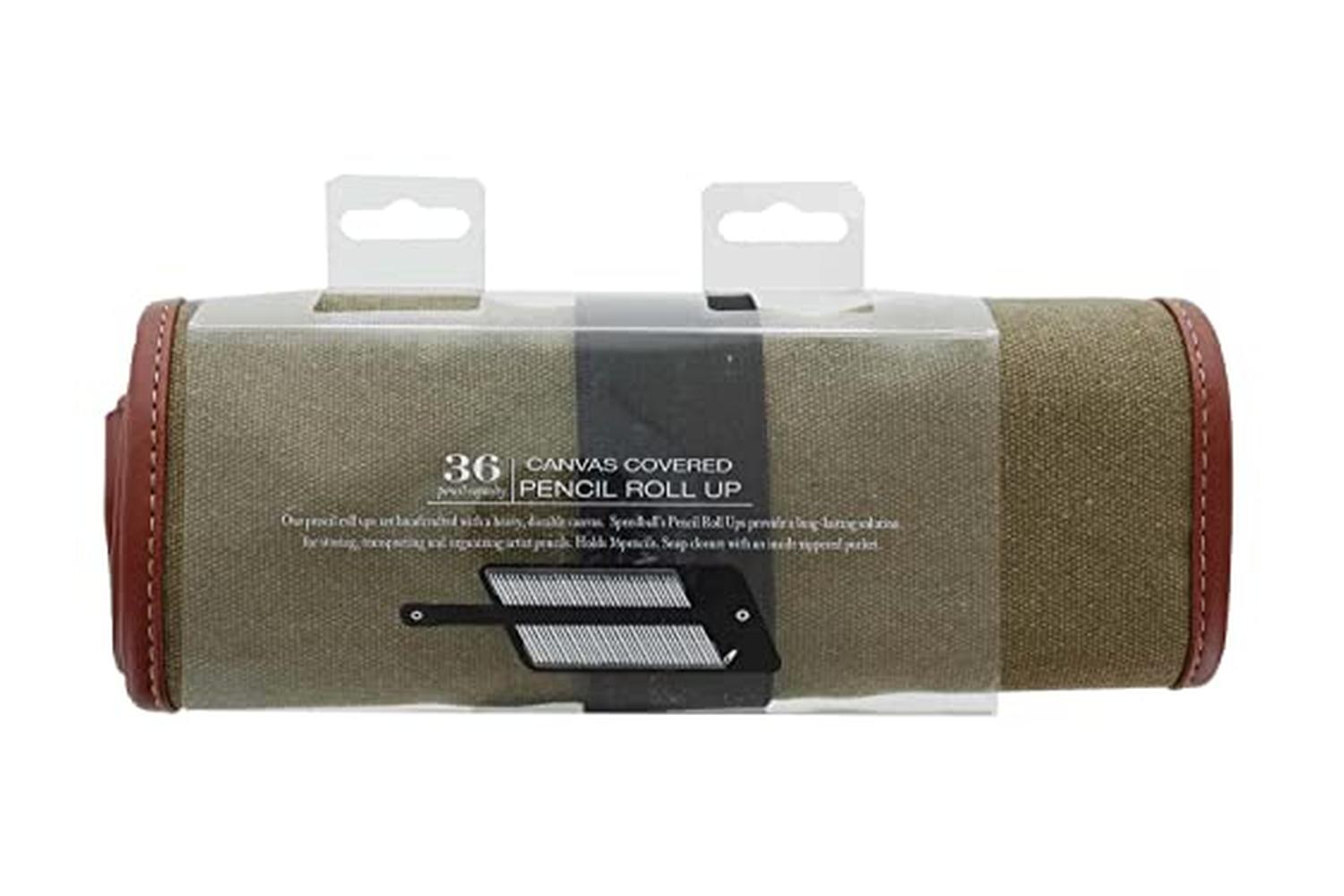 Speedball Sb353360 - Canvas Pencil Roll-up - Olive-2