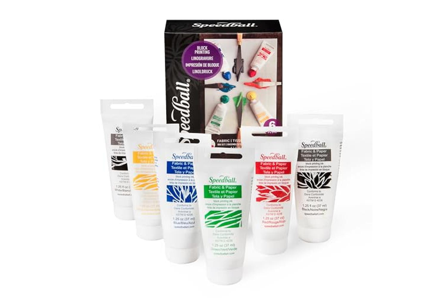 Speedball Sb003479 - Fabric & Paper Block Printing Ink Set --2