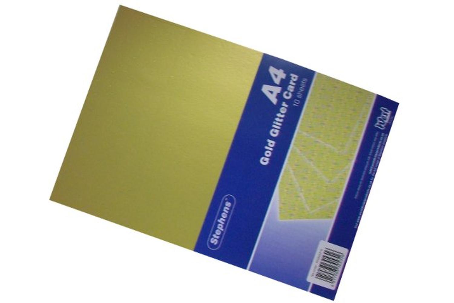 Stephens Rs305316 - A4 Glitter Board 220gsm 10 Sheets Gold-2