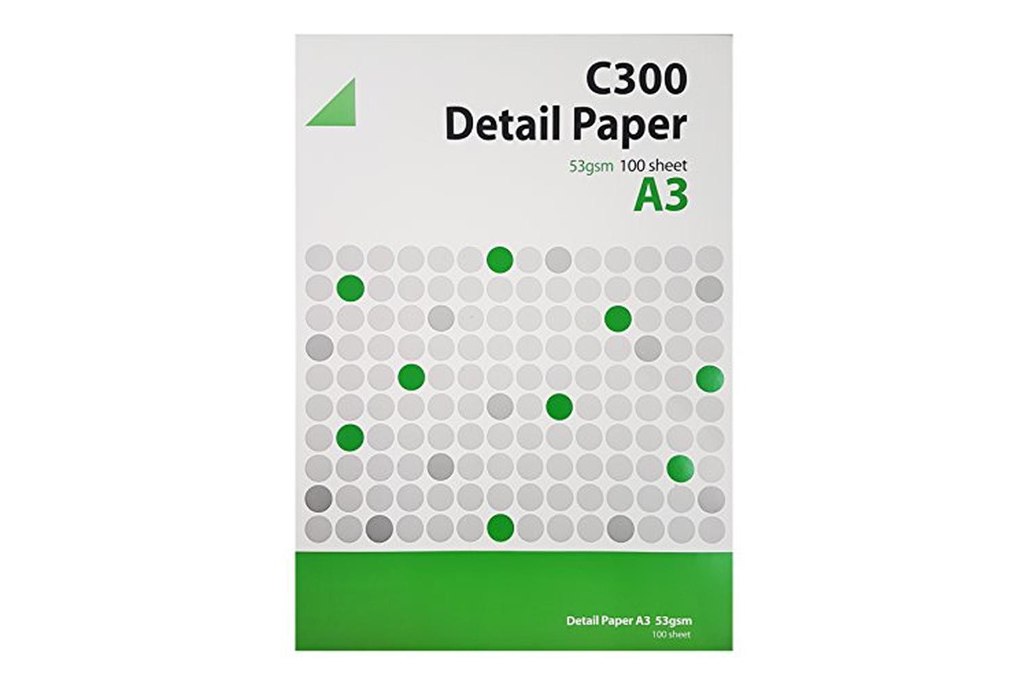 West Rs001051 - C300 Detail Paper Pad 53gsm A3 100 Sheets-2
