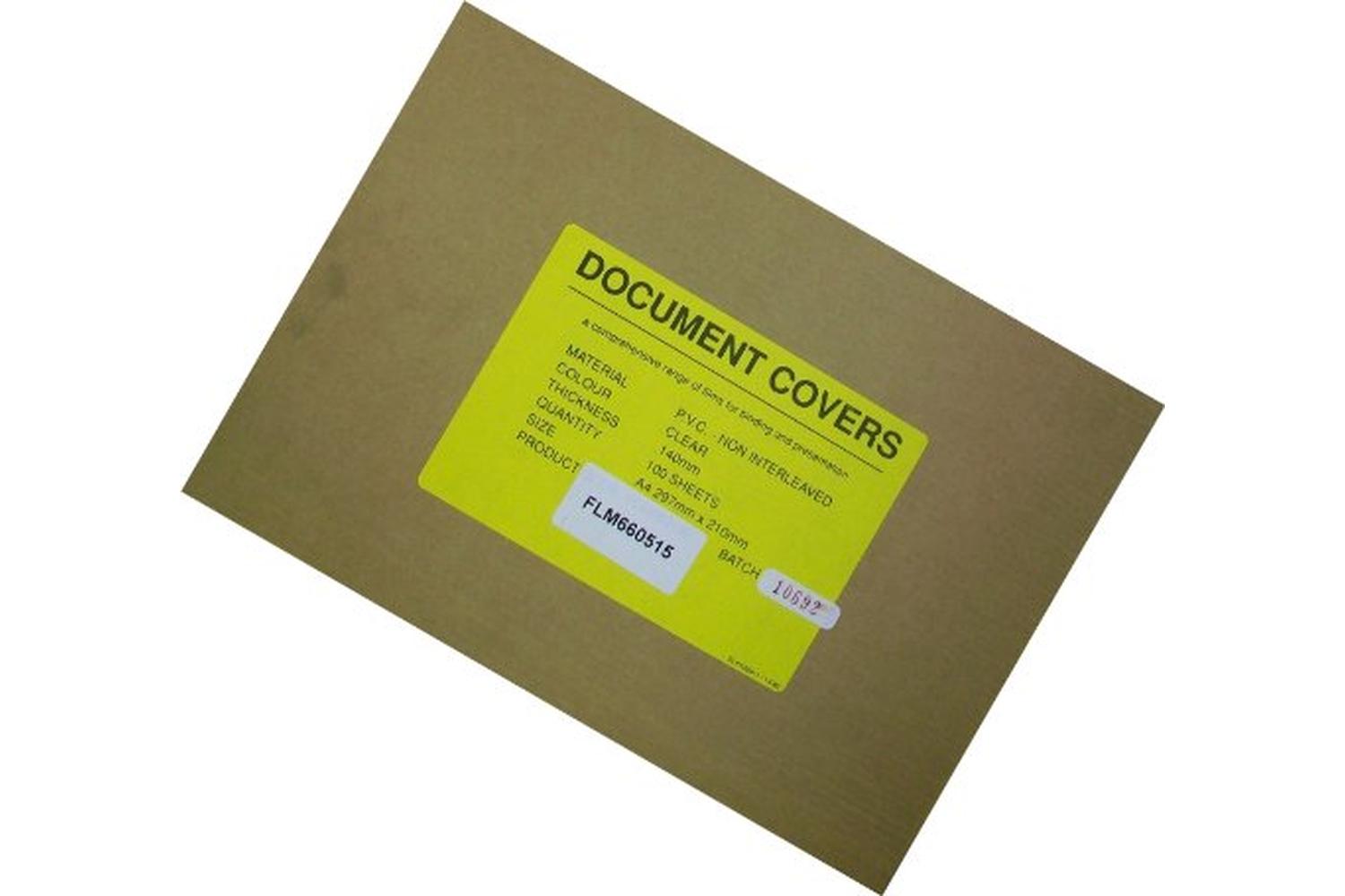 West Flm660515 - Doc Covers A4 Pvc Clear N/i 140mic Bx100-2