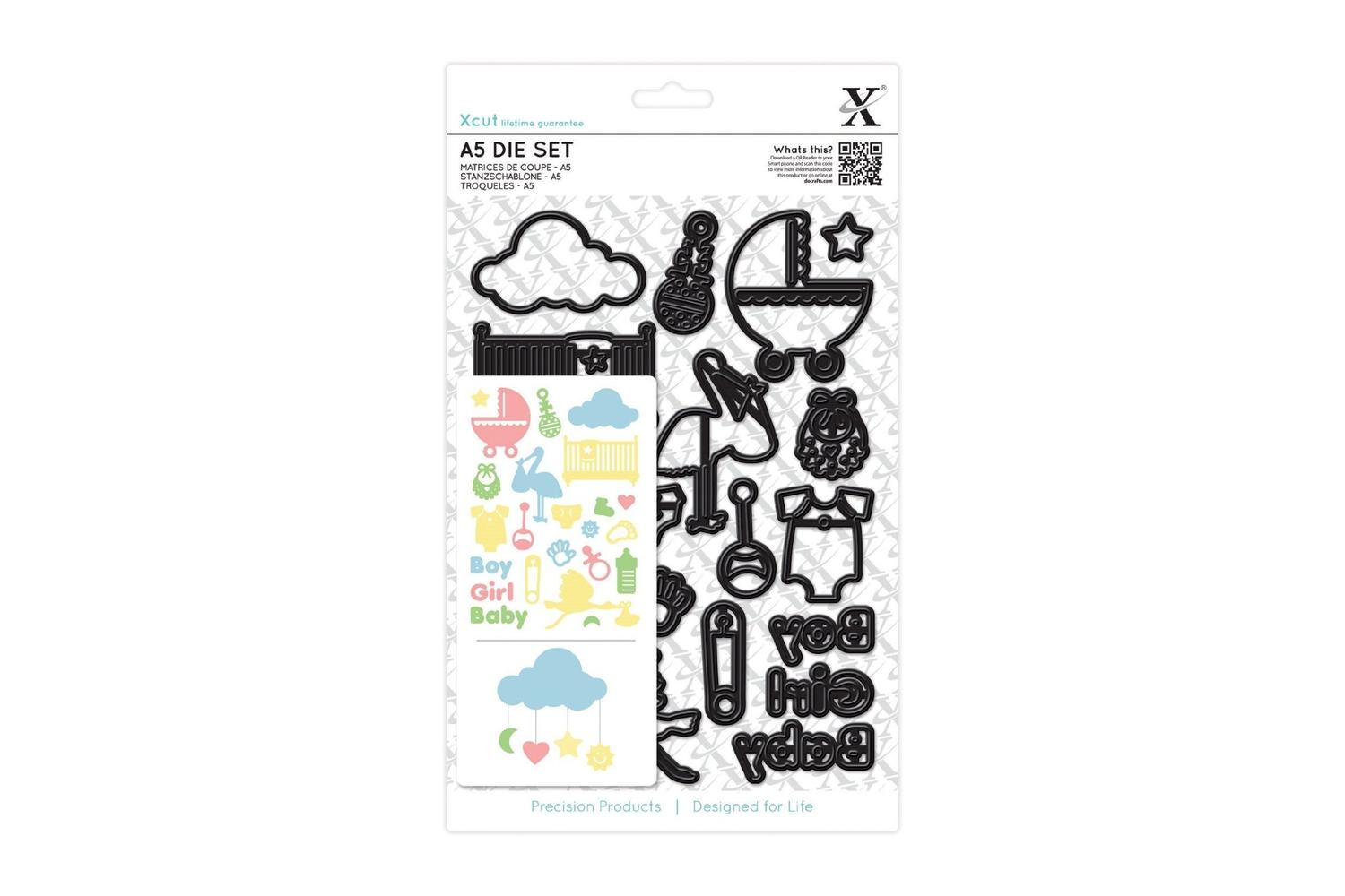 Xcut Xcu 503264 - A5 Die Set (23pcs) - New Baby Icons