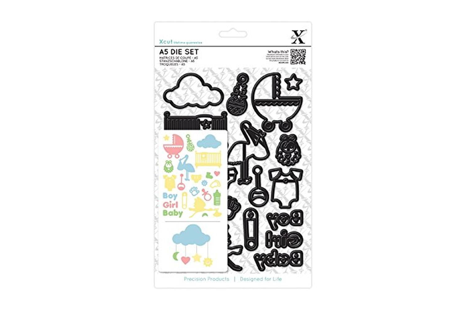 Xcut Xcu 503264 - A5 Die Set (23pcs) - New Baby Icons-2