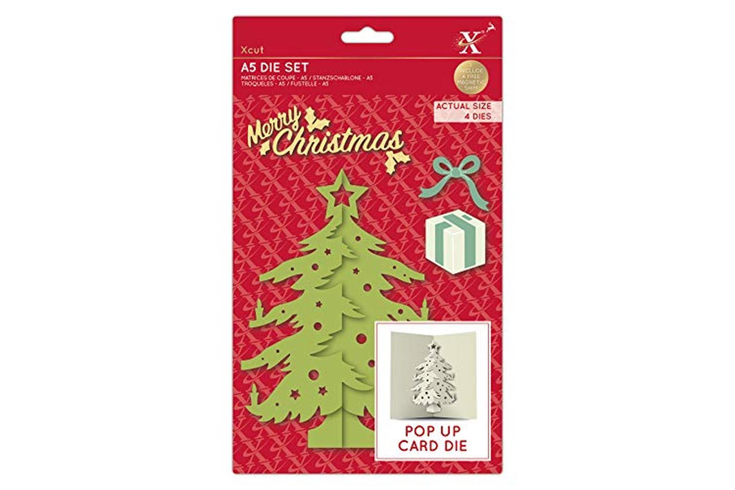 Xcut Xcu 503526 - A5 Dies - Pop Up Card - Christmas Tree-2