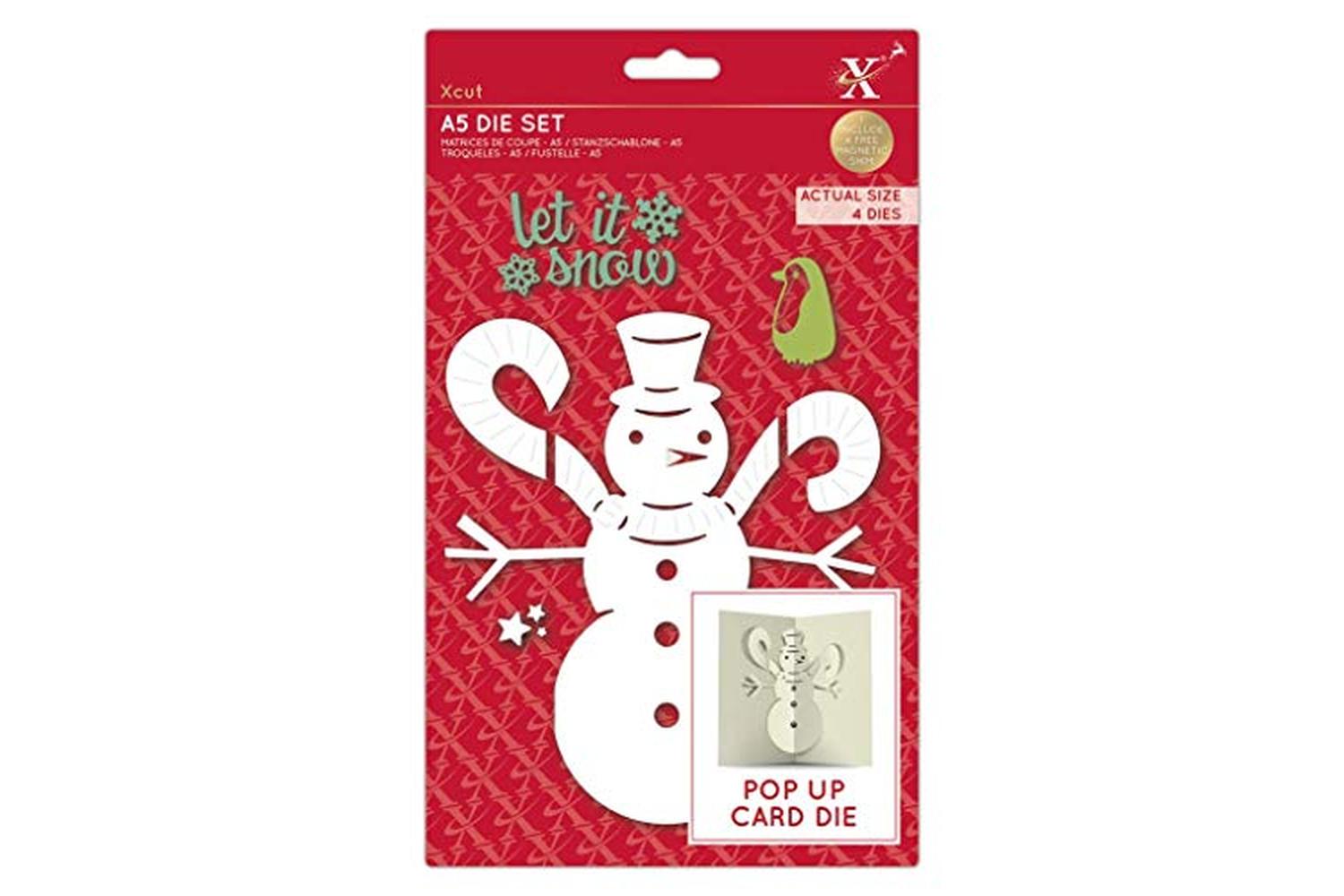 Xcut Xcu 503528 - A5 Dies - Pop Up Card - Snowman-2