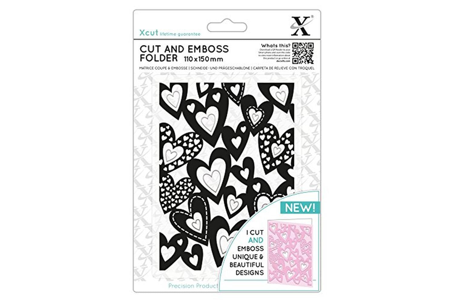 Xcut Xcu 503821 - Cut & Emboss Folder - Multi Hearts-2