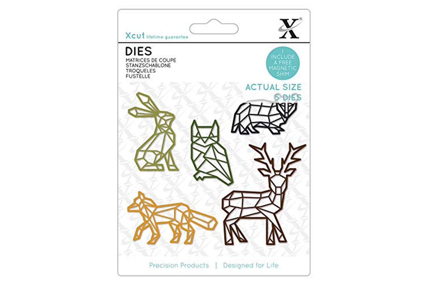 Xcut Xcu 504139 - Dies - (5pcs) - Geometric Woodland Animals-2