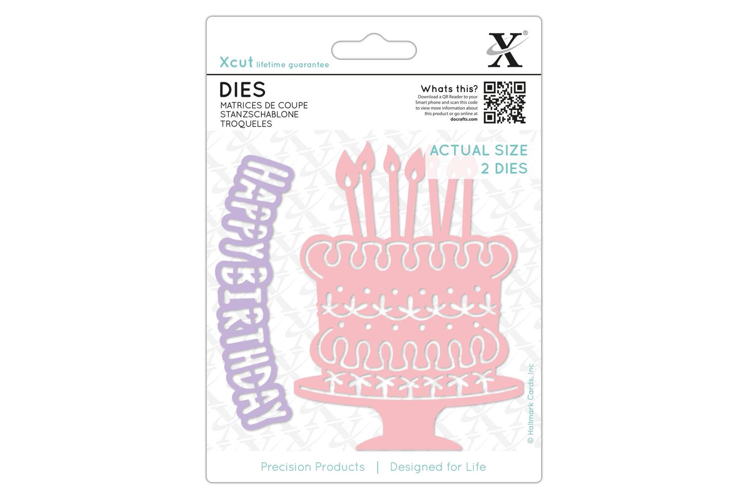 Xcut Xcu 503447 - Dies (2pcs) - Birthday Cake