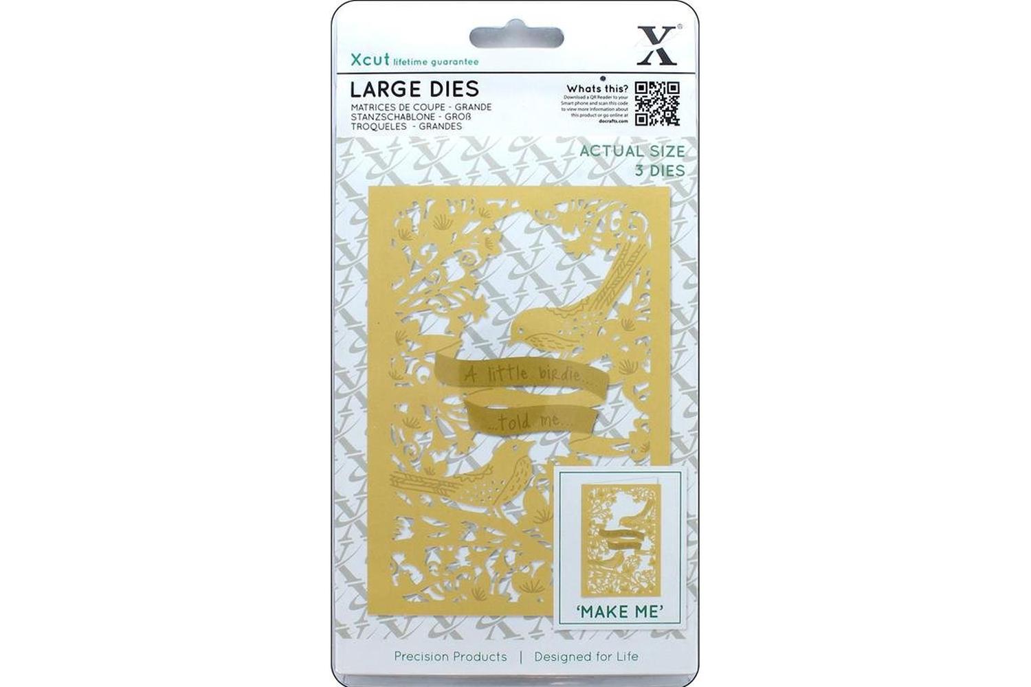 Xcut Xcu 504095 - Large Dies (3pcs) - A Little Birdie