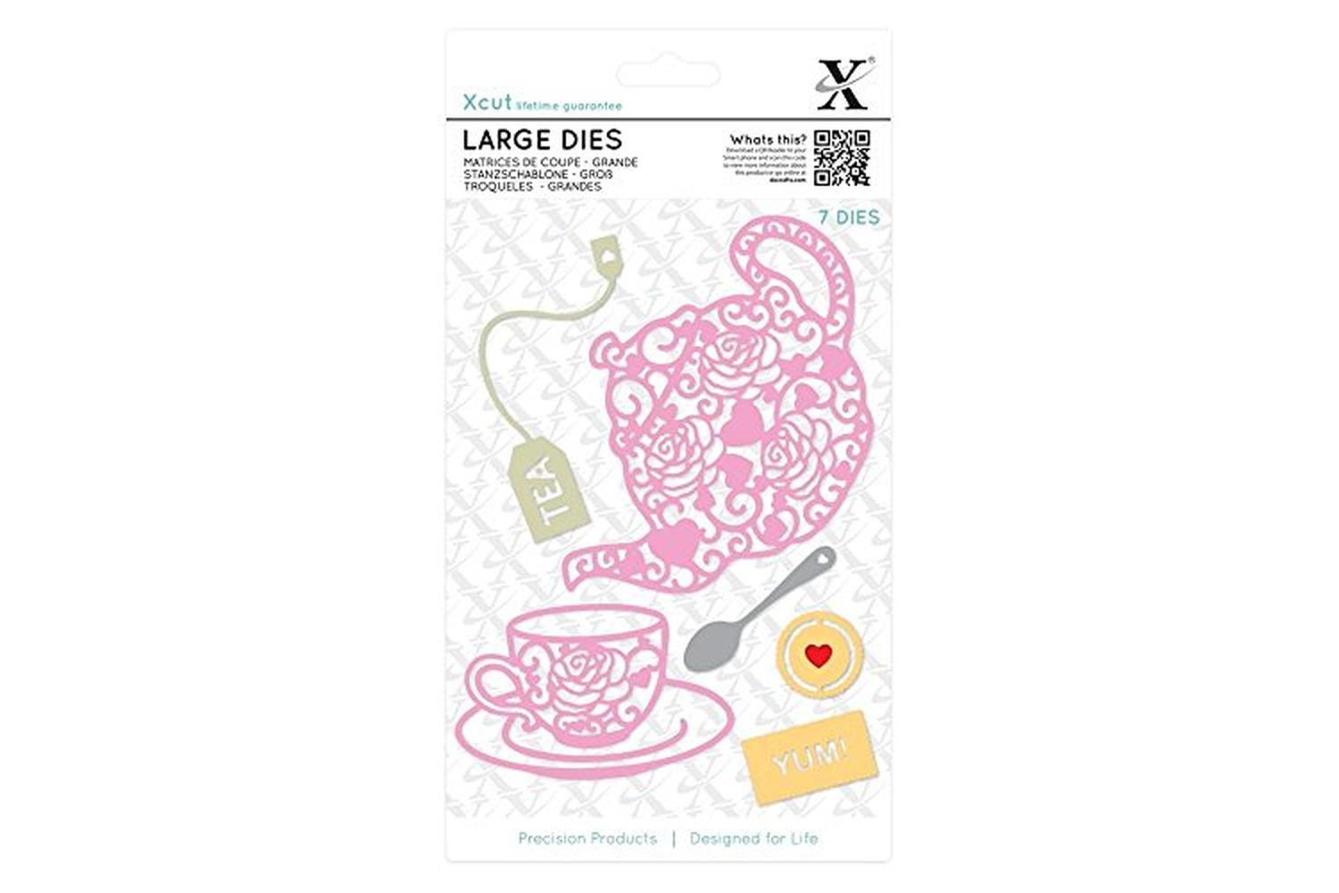 Xcut Xcu 503434 - Large Dies (7pcs) - Filigree Tea Time-2