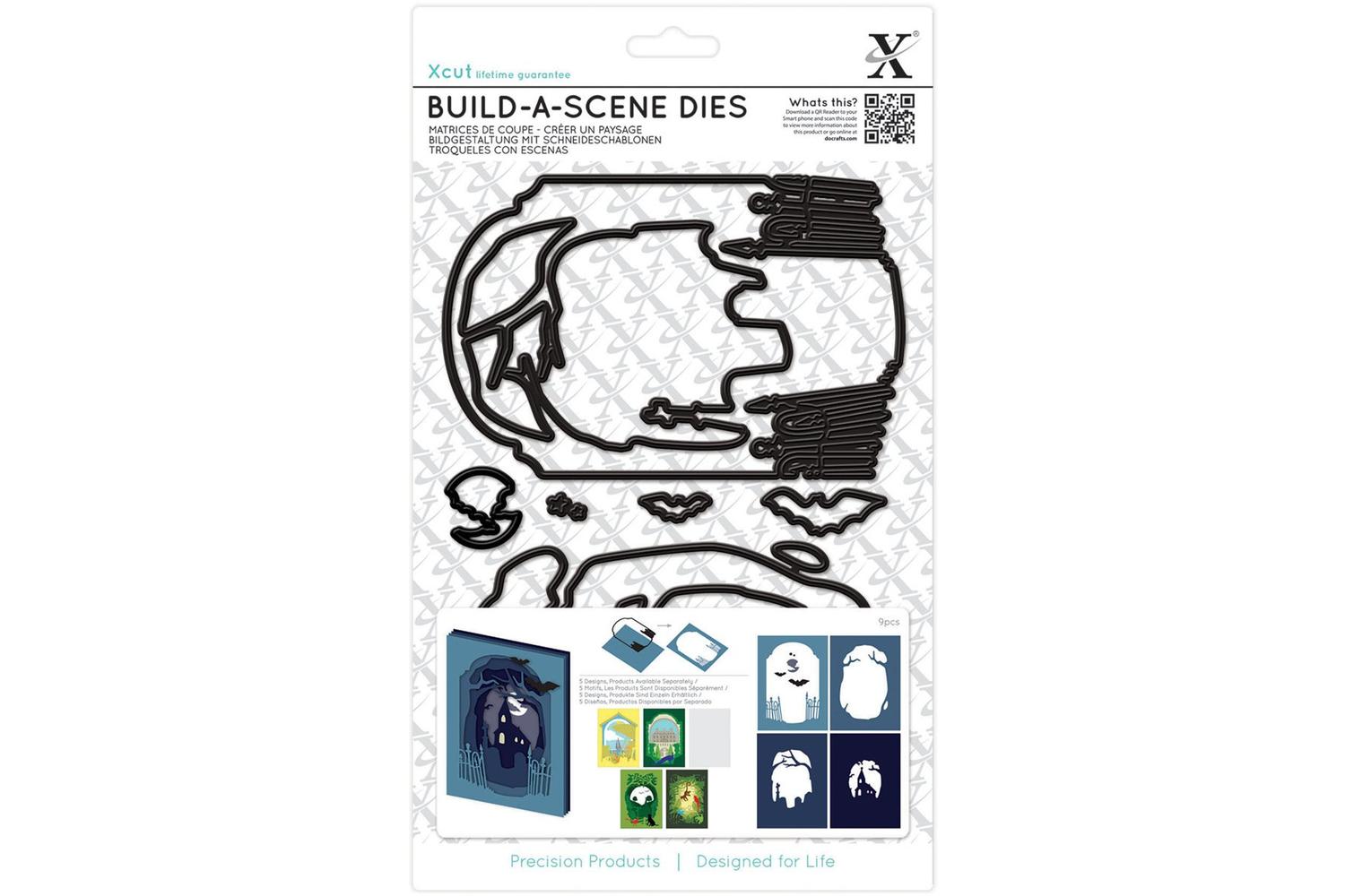 Xcut Xcu 503277 - Shadow Box Die (8pcs) - Spooky Graveyard