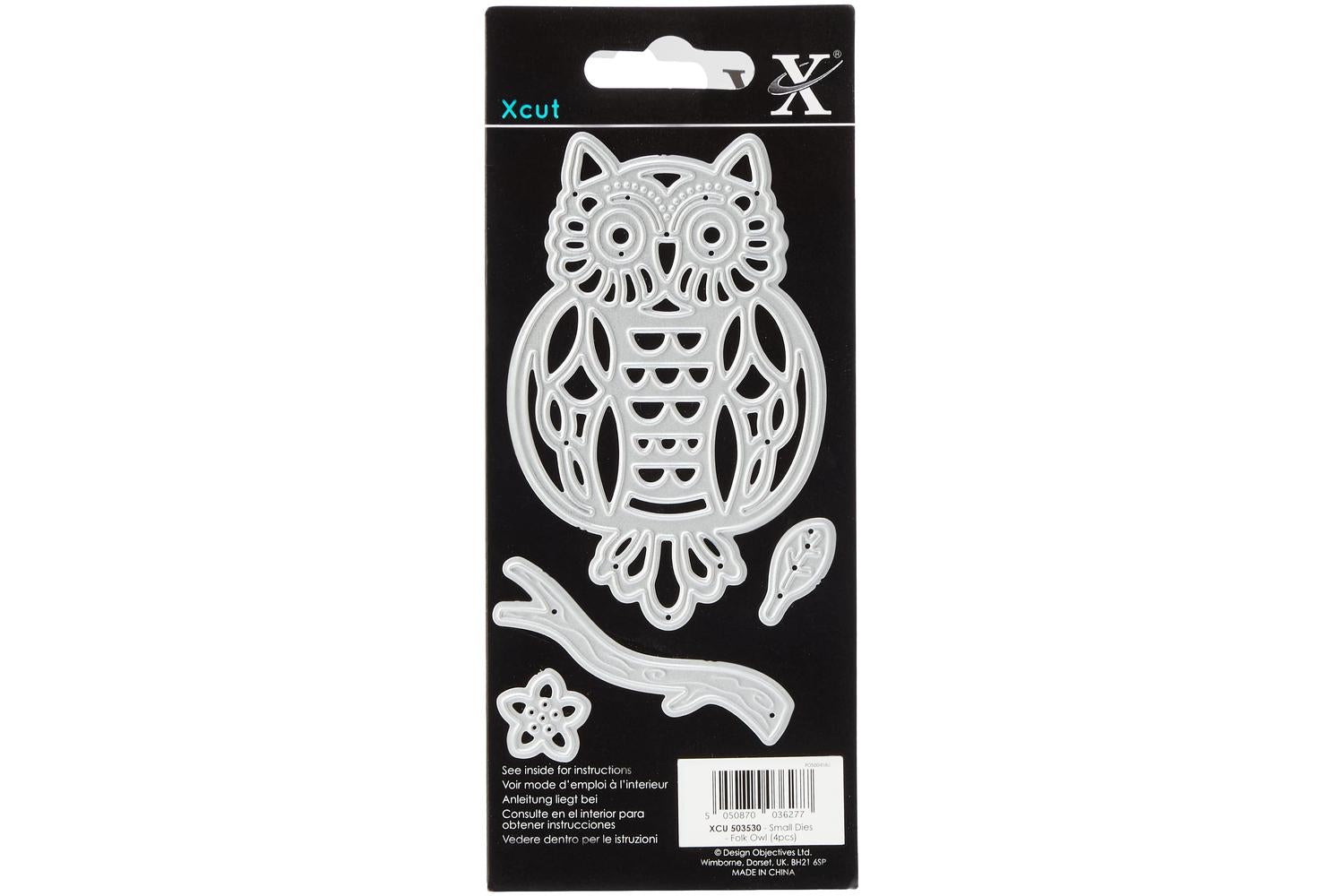 Xcut Xcu 503530 - Small Dies - Folk Owl (4pcs)