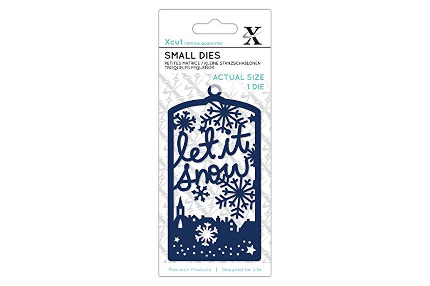 Xcut Xcu 503962 - Small Dies (1pc) - Let It Snow Tag-2