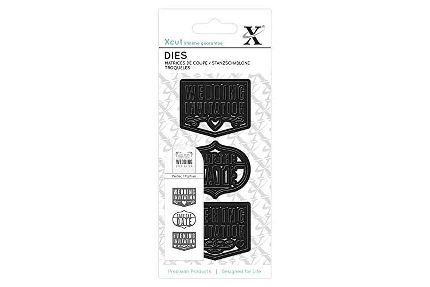 Xcut Xcu 503270 - Small Dies (3pcs) - Wedding Invite-2