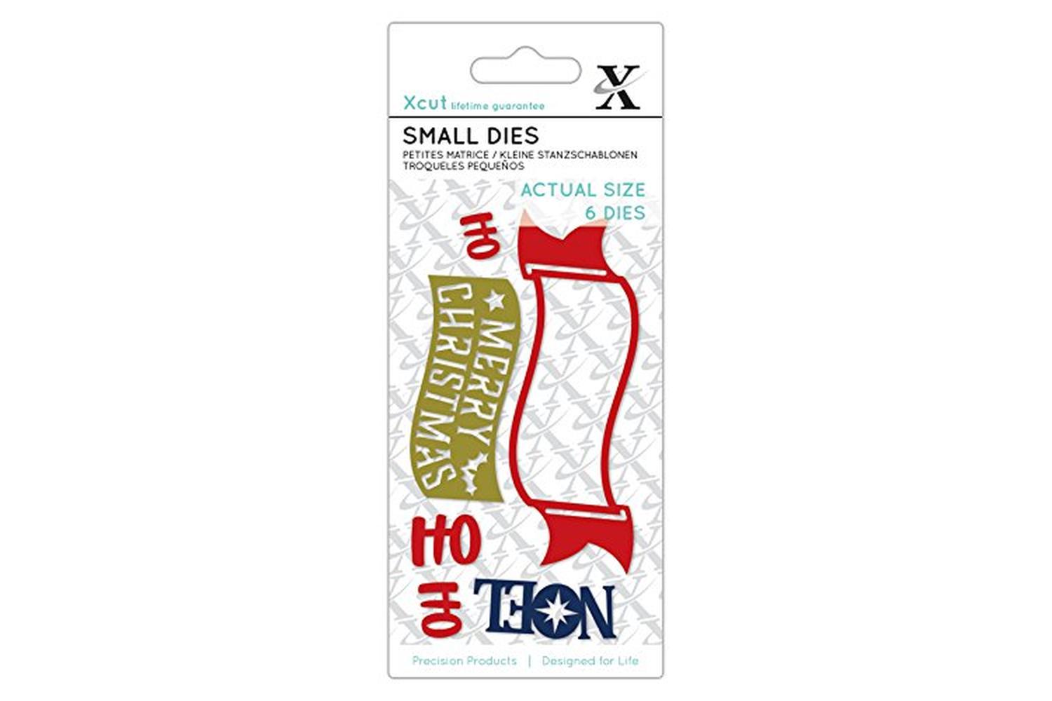 Xcut Xcu 503961 - Small Dies (6pcs) - Festive Sentiments-2