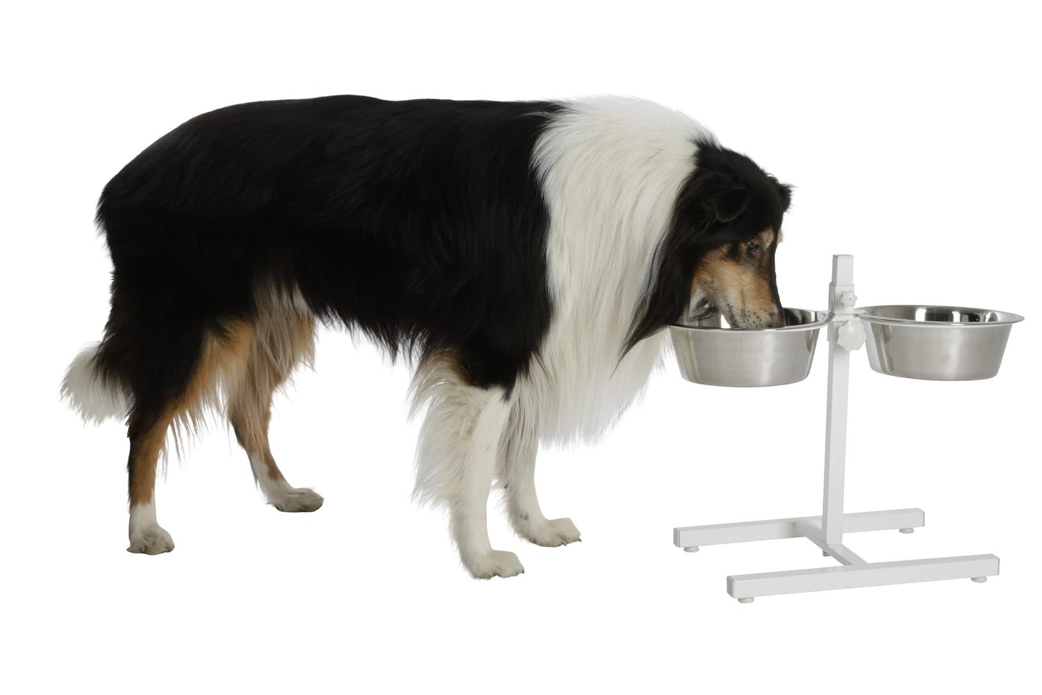 Kerbl Pet Ker-80530 - Feed Bar Incl. Bowls 2x1800ml White-2